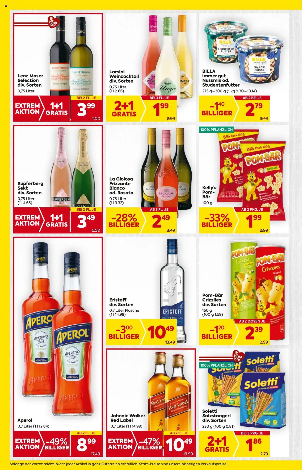 Billa AT akciós ujság - amely érvényes a következő dátumtól: 24.07.2025 | Oldal: 14 | Termékek: Aperol, Vodka