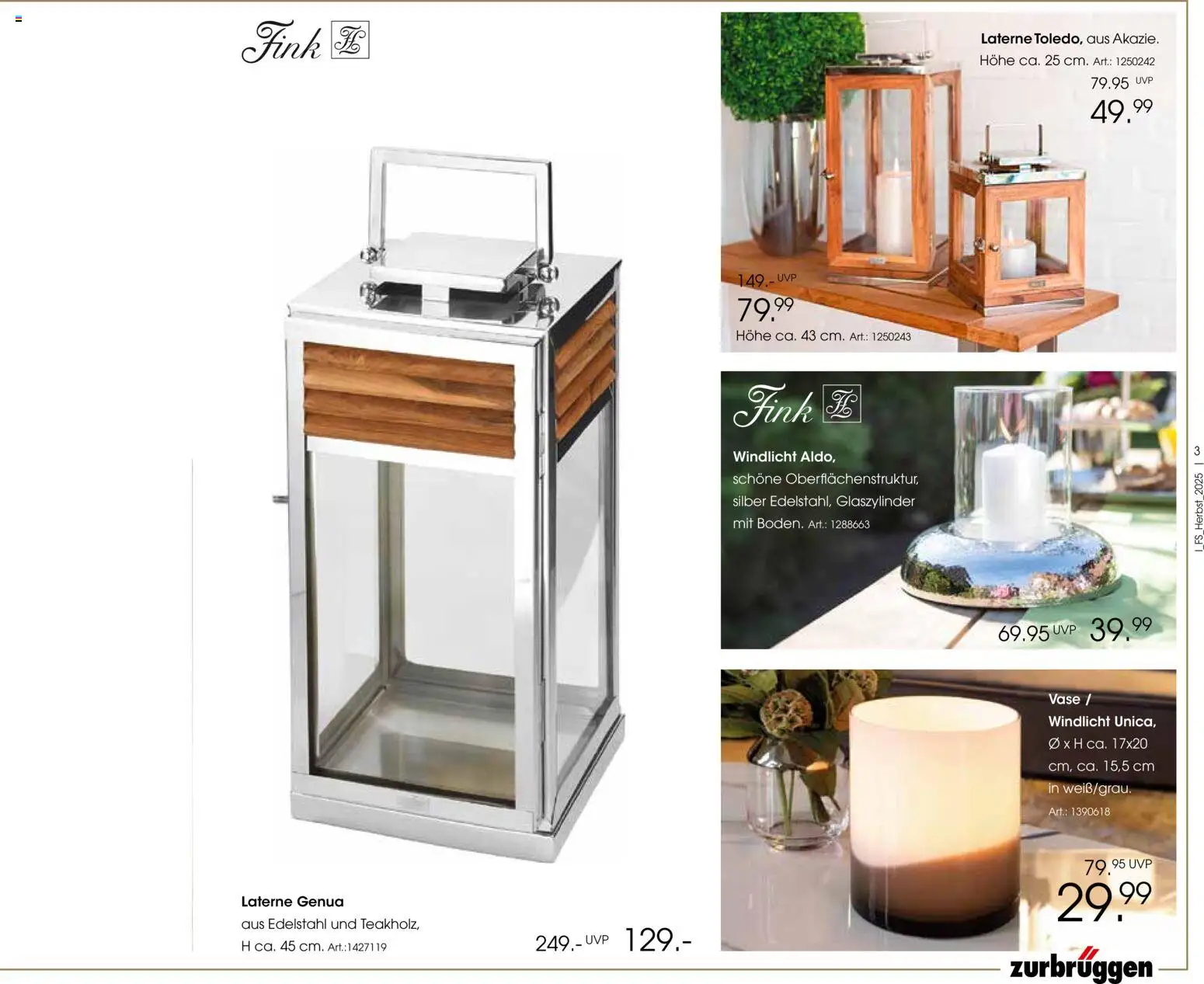 Zurbrüggen Trend-Journal Herbst – gültig ab 21.10.2025 | Seite: 3 | Produkte: Vase