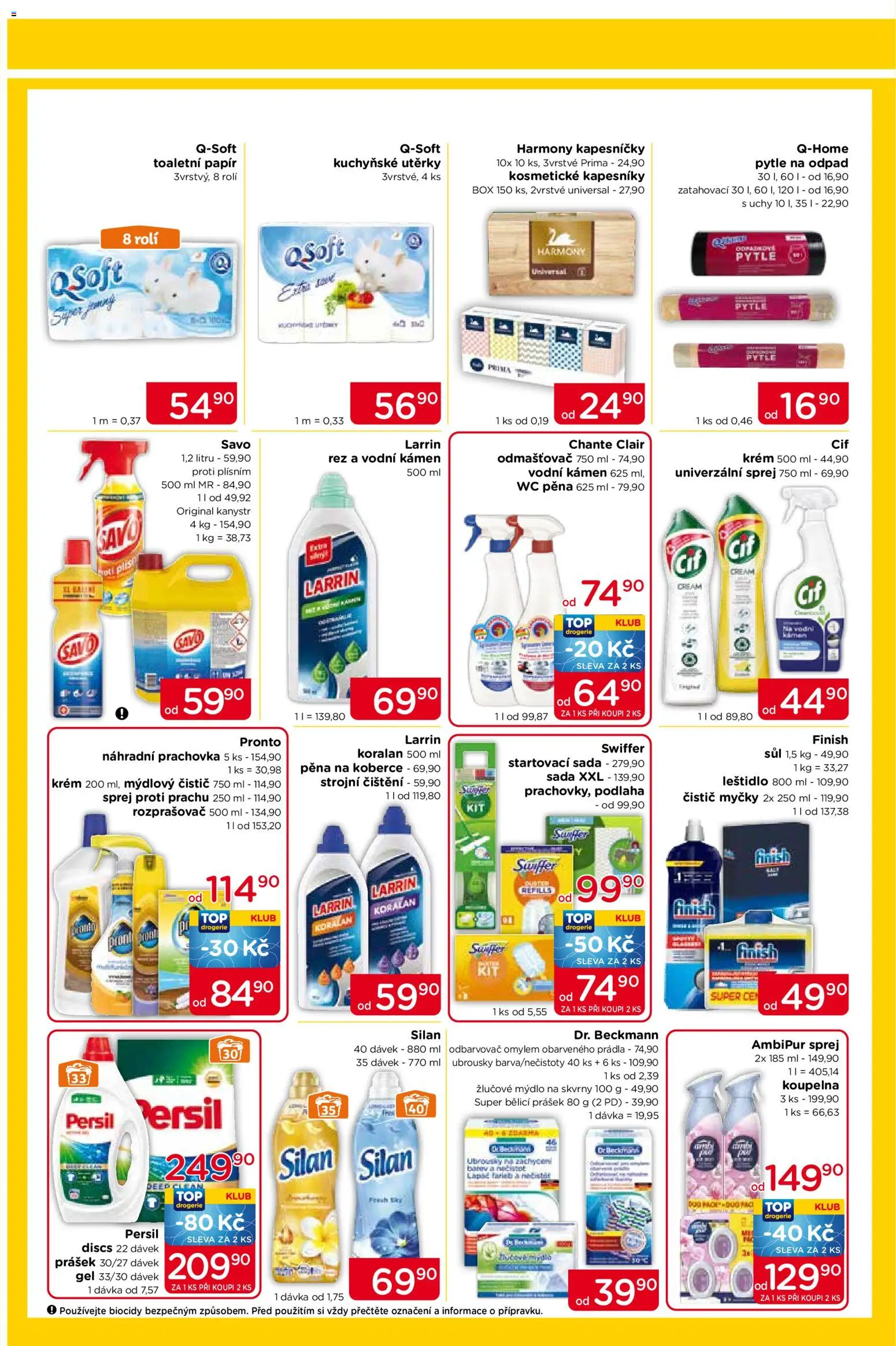 Top drogerie leták od 19.03.2026 | Strana: 3 | Produkty: Kuchyňské utěrky, Silan, Drogerie, Odmašťovač