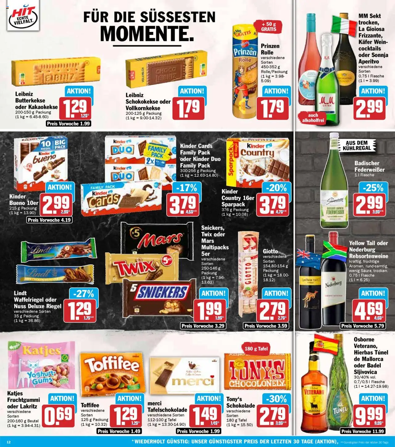 HIT - Berlin – gültig ab 22.09.2025 | Seite: 12 | Produkte: Merci, Osborne, Mars, Twix