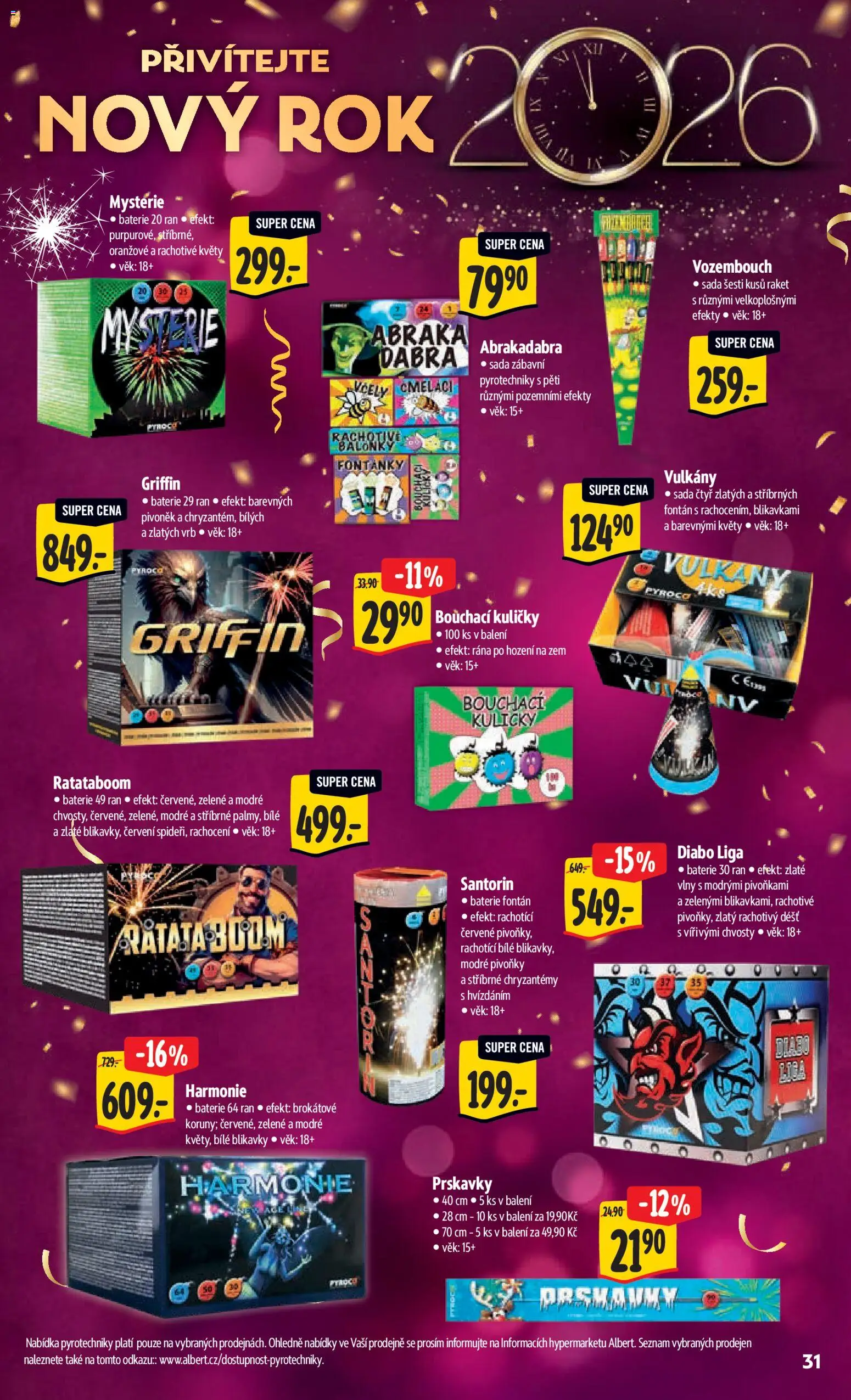 Albert leták - Hypermarket od 17.12.2025 | Strana: 40 | Produkty: Prskavky, Baterie, Kuličky