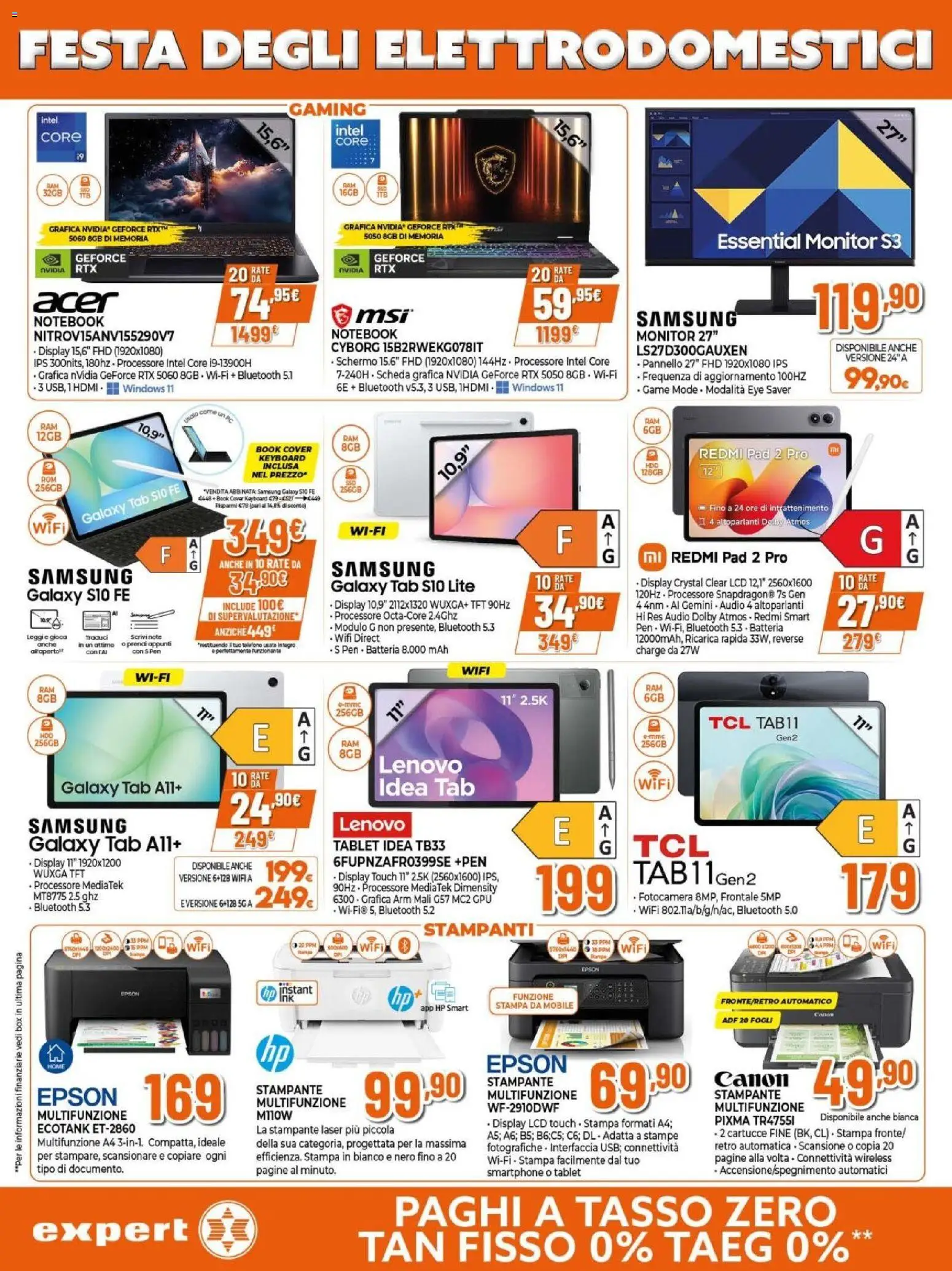 Volantino Expert del 12.03.2026 | Pagina: 22 | Prodotti: Schermo, Mobile, Fotocamera, Samsung