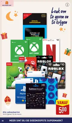Aldi - Sint special - Voorbeeld van een folder van Aldi, geldig van 20.10.2025 | Pagina: 36 | Producten: Cadeaubon, Xbox