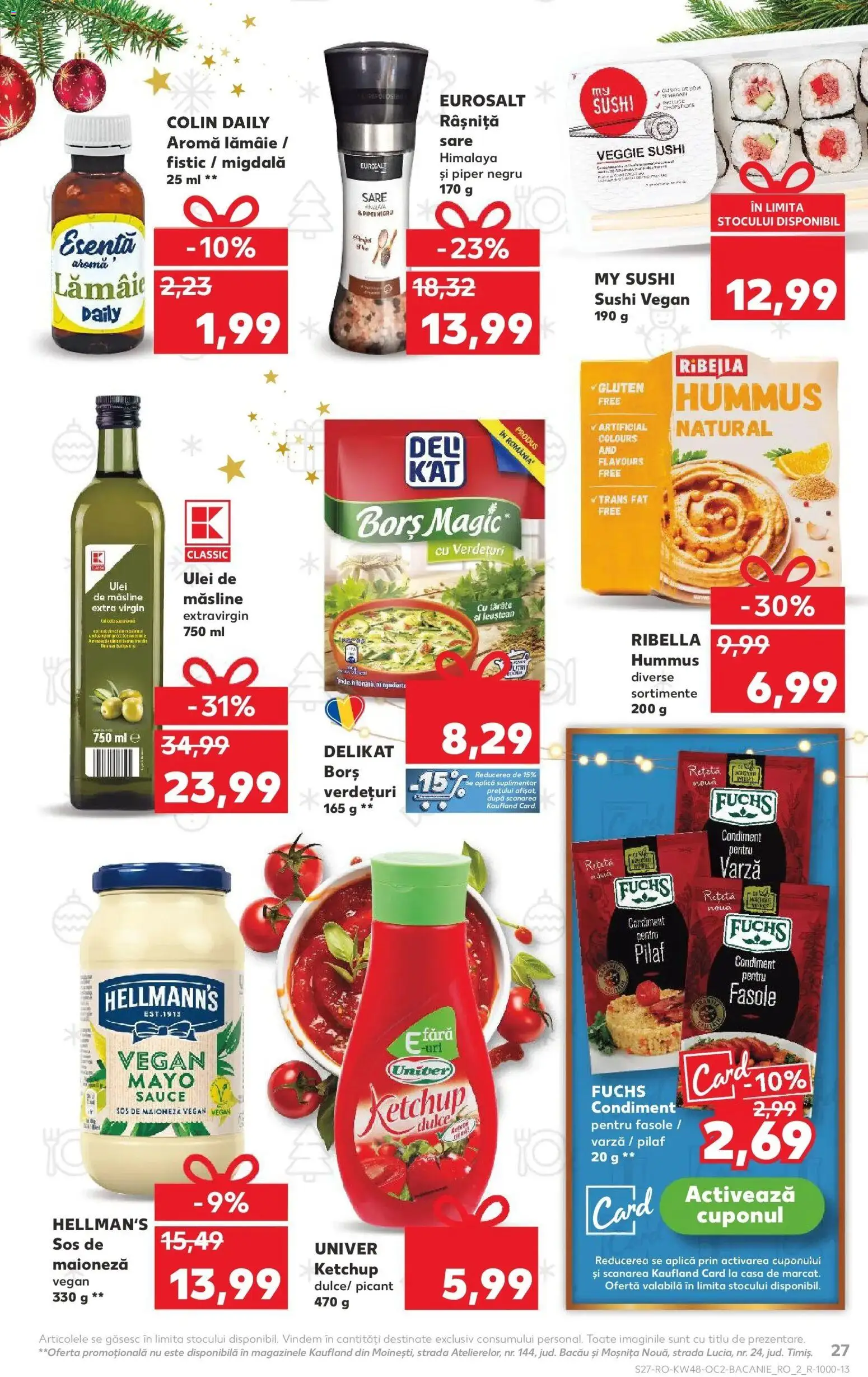 Noul catalog Kaufland – valabil de la 26.11.2025 | Pagină: 27 | Produse: Ulei, Ketchup, Sos, Sare