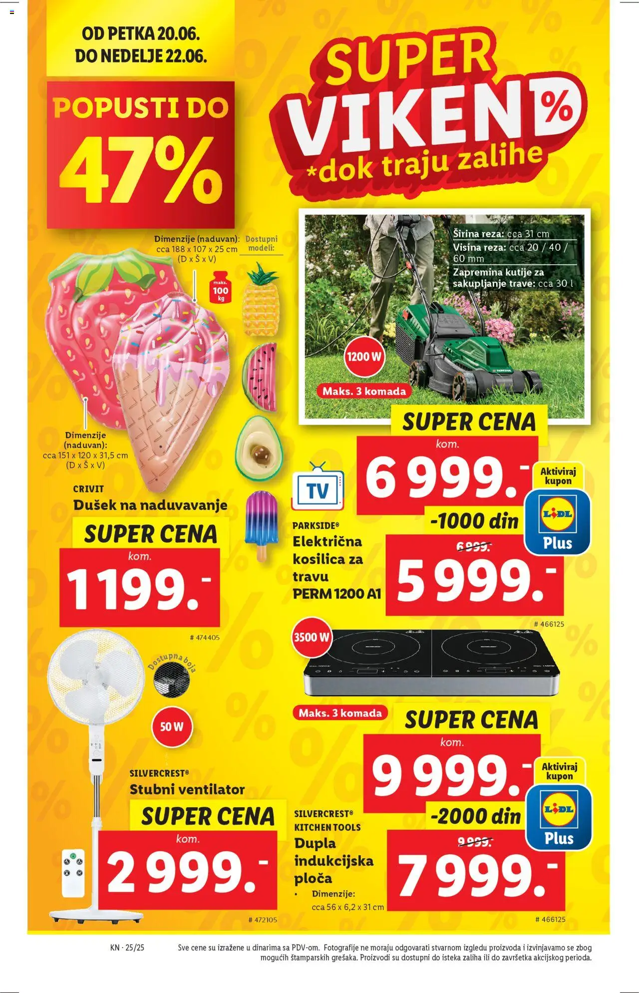 Lidl katalog - važi od 19.06.2025 | Strana: 16 | Proizvode: Ventilator, Dušek, Kosilica