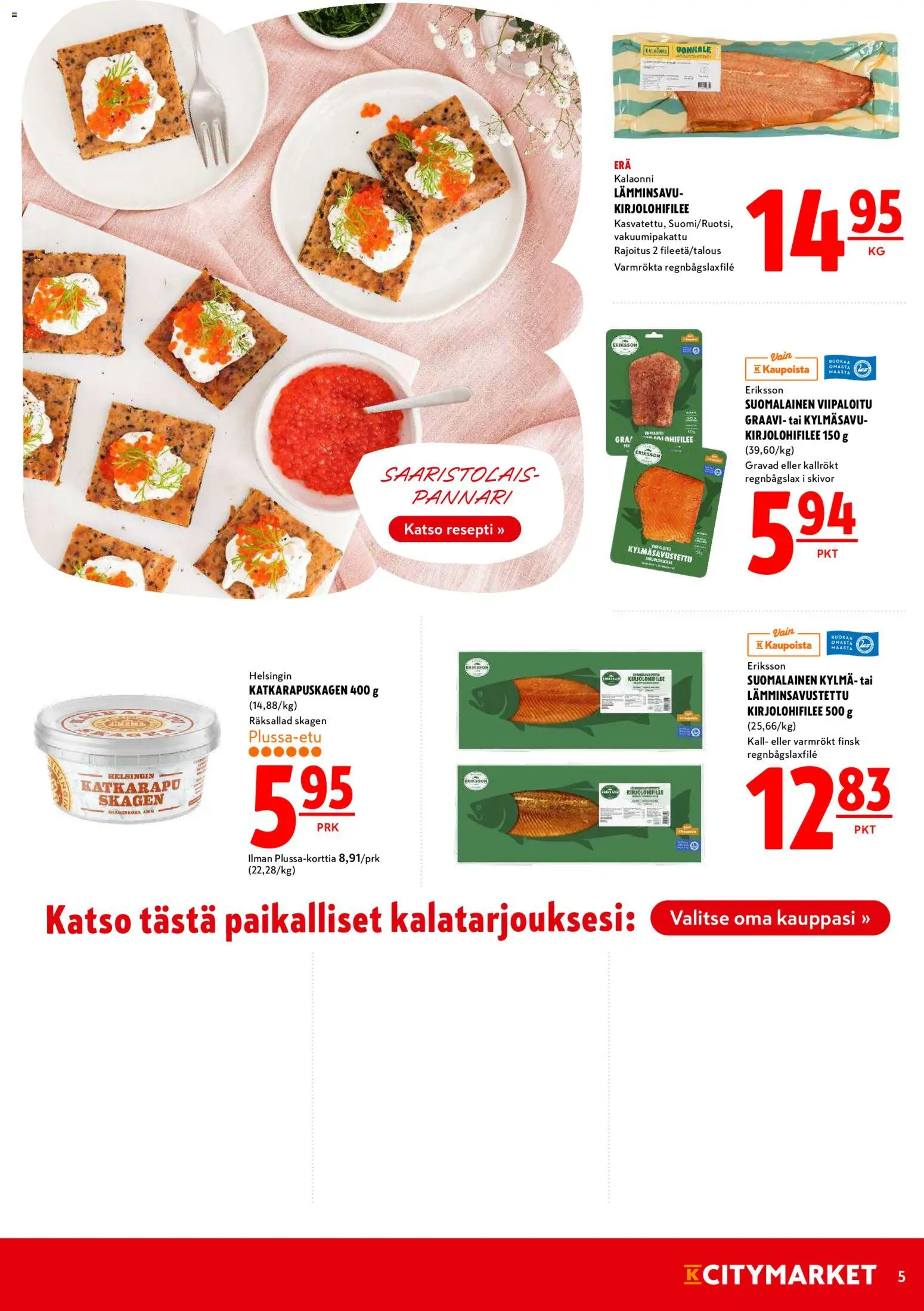 K-Citymarket tarjoukset – voimassa 29.04.2026 alkaen | Sivu: 5 | Tuotteet: Katkarapu