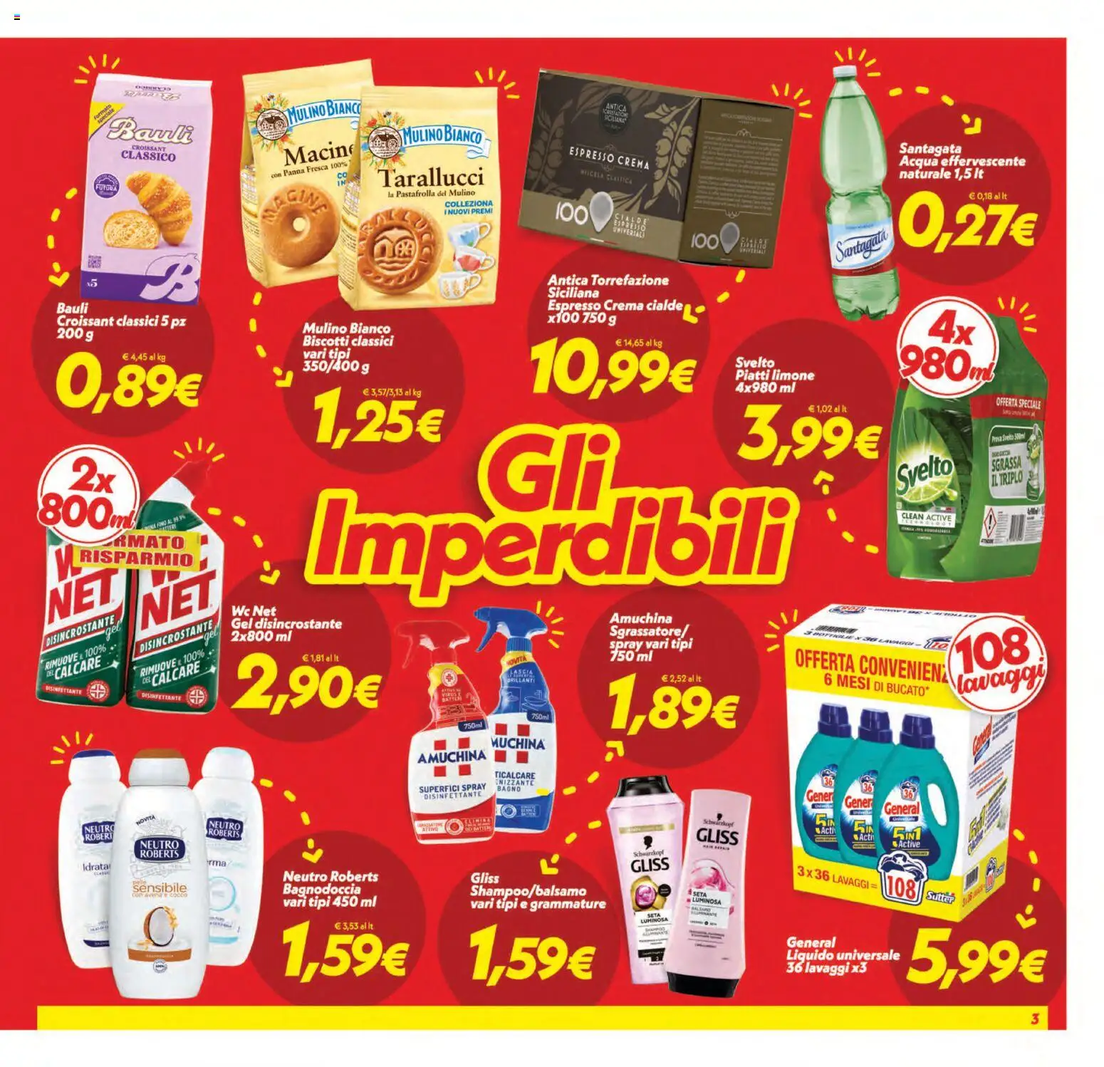 Volantino SuperConveniente del 17.03.2026 | Pagina: 3 | Prodotti: Crema, Biscotti, WC, Bagno