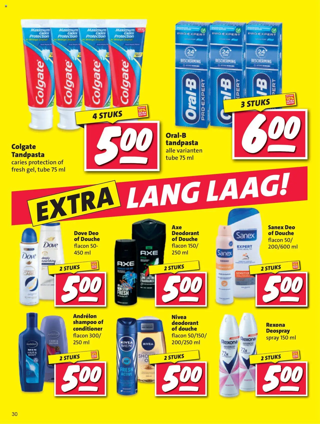  | Pagina: 30 | Producten: Deodorant, Tandpasta, Douche, Shampoo