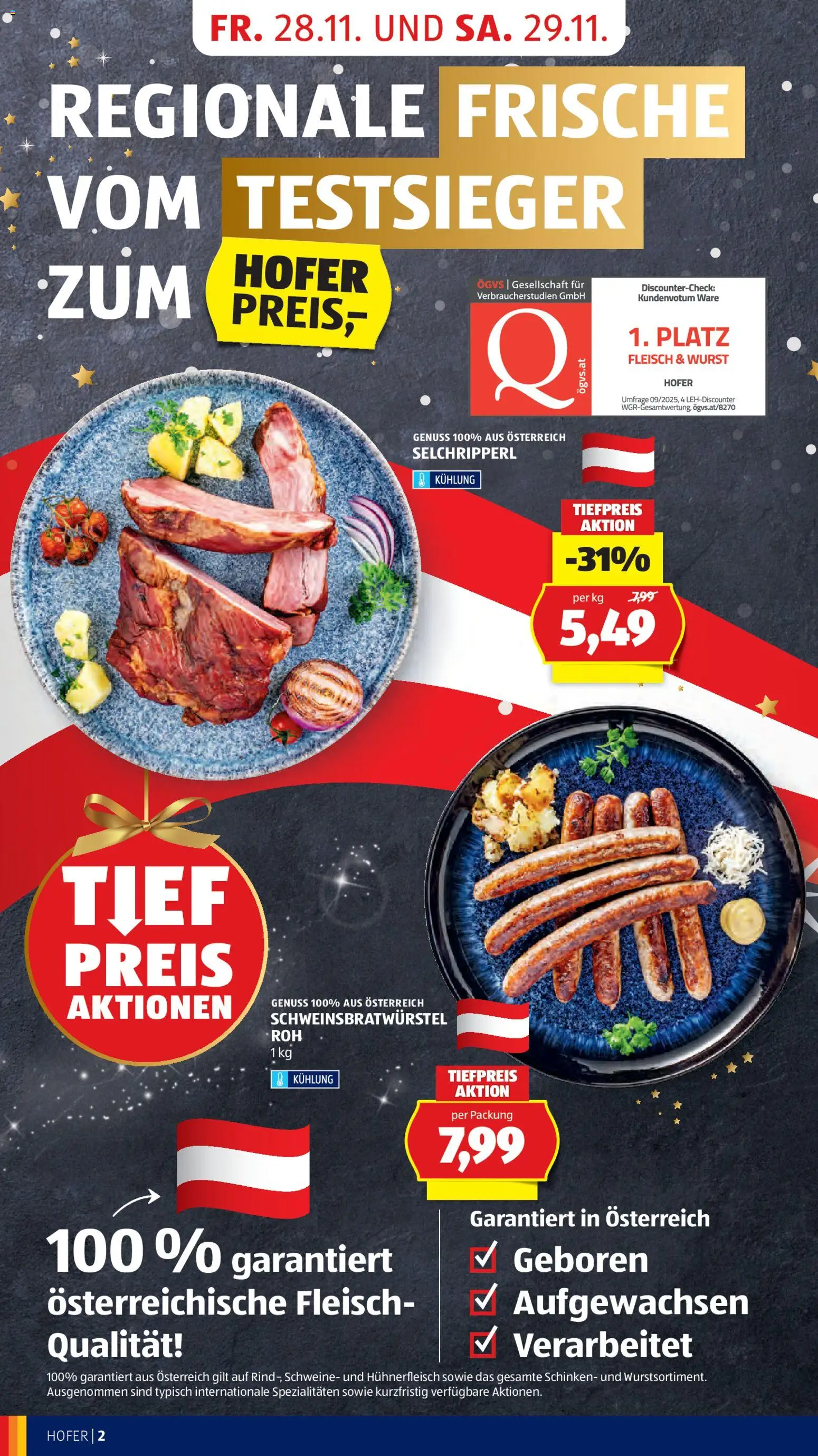Hofer - Black Friday gültig ab 28.11.2025 | Seite: 4 | Produkte: Wurst, Schinken, Hühnerfleisch