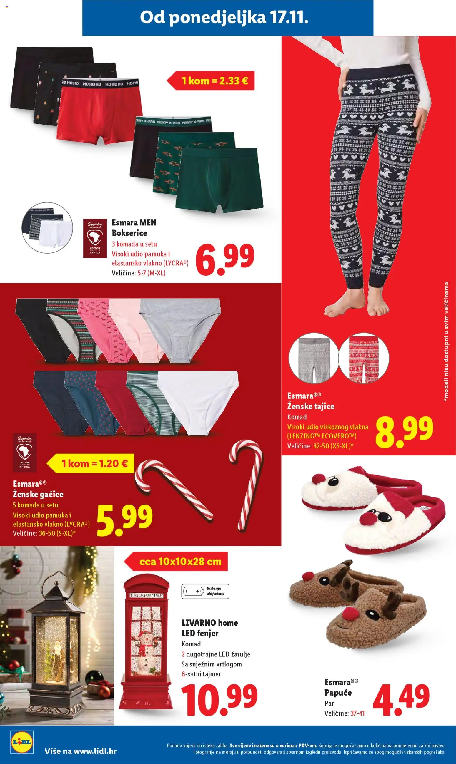 Lidl katalog | vrijedi od 17.11.2025 | Stranica: 42 | Proizvodi: Gaćice, Tajice, Bokserice, Žarulje