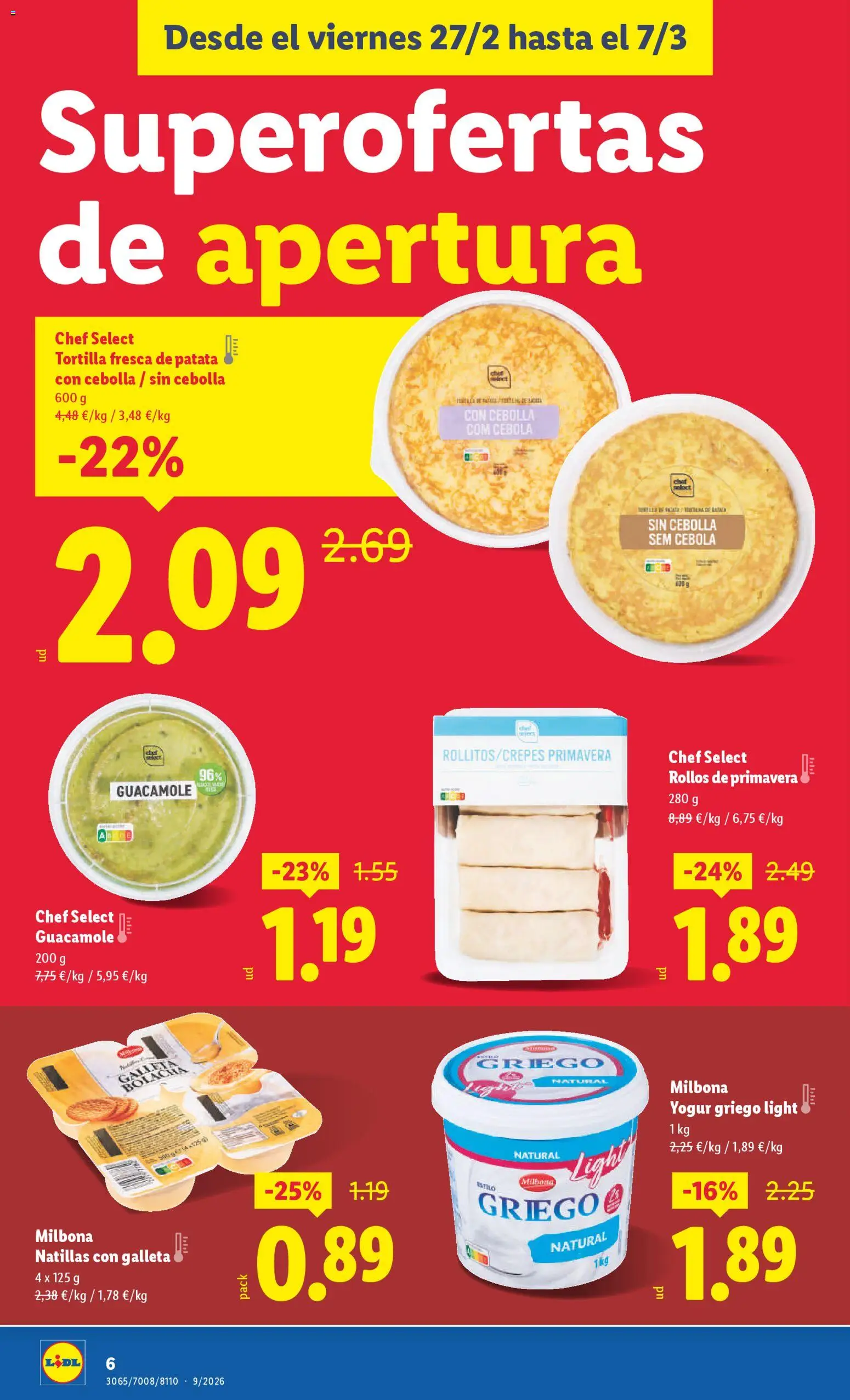 Lidl - Sagunto │ válido desde el 27.02.2026 | Página: 6 | Productos: Yogur, Μαγειρική εστία, Guacamole, Παγωμένο τσάι