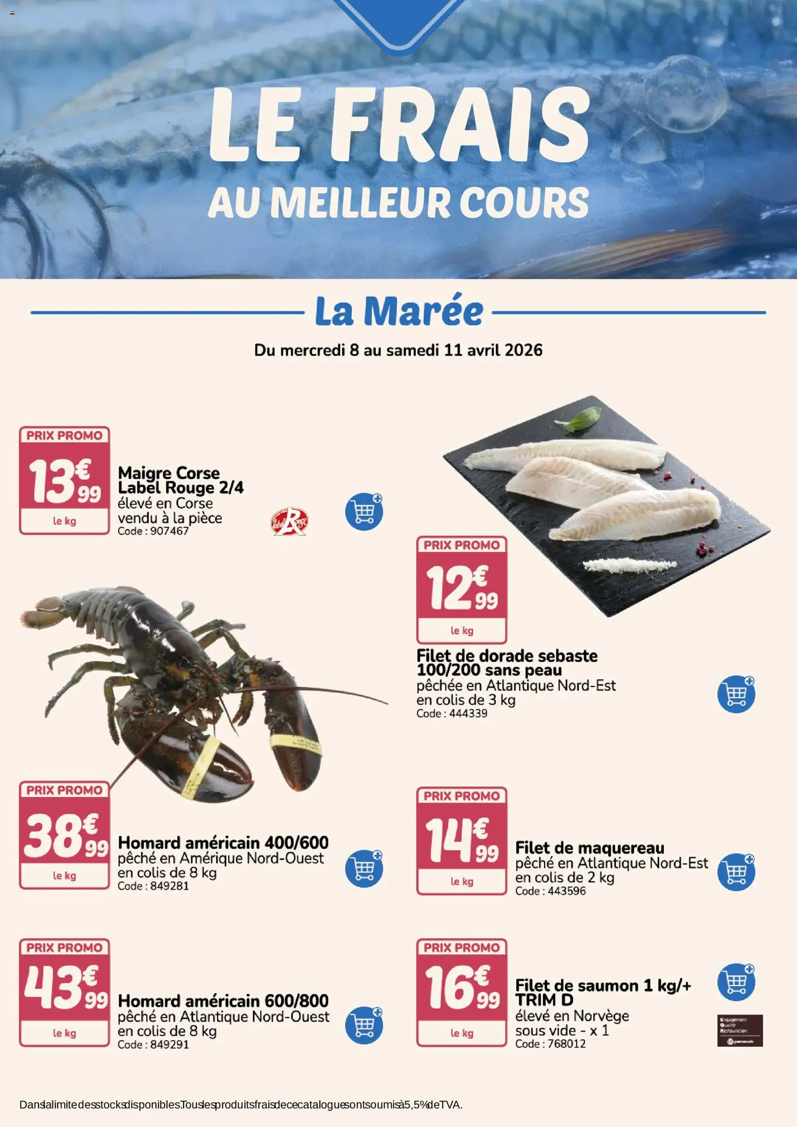 {H1} | Page: 3 | Produits: Pêche, Filet de saumon, Homard, Saumon