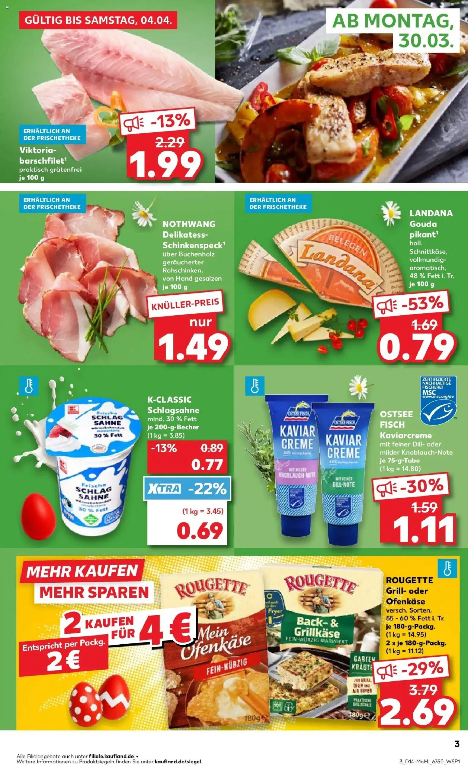 Kaufland Prospekt Werder (Havel)	 – gültig ab 30.03.2026 | Seite: 3 | Produkte: Grill, Creme, Fisch, Dill