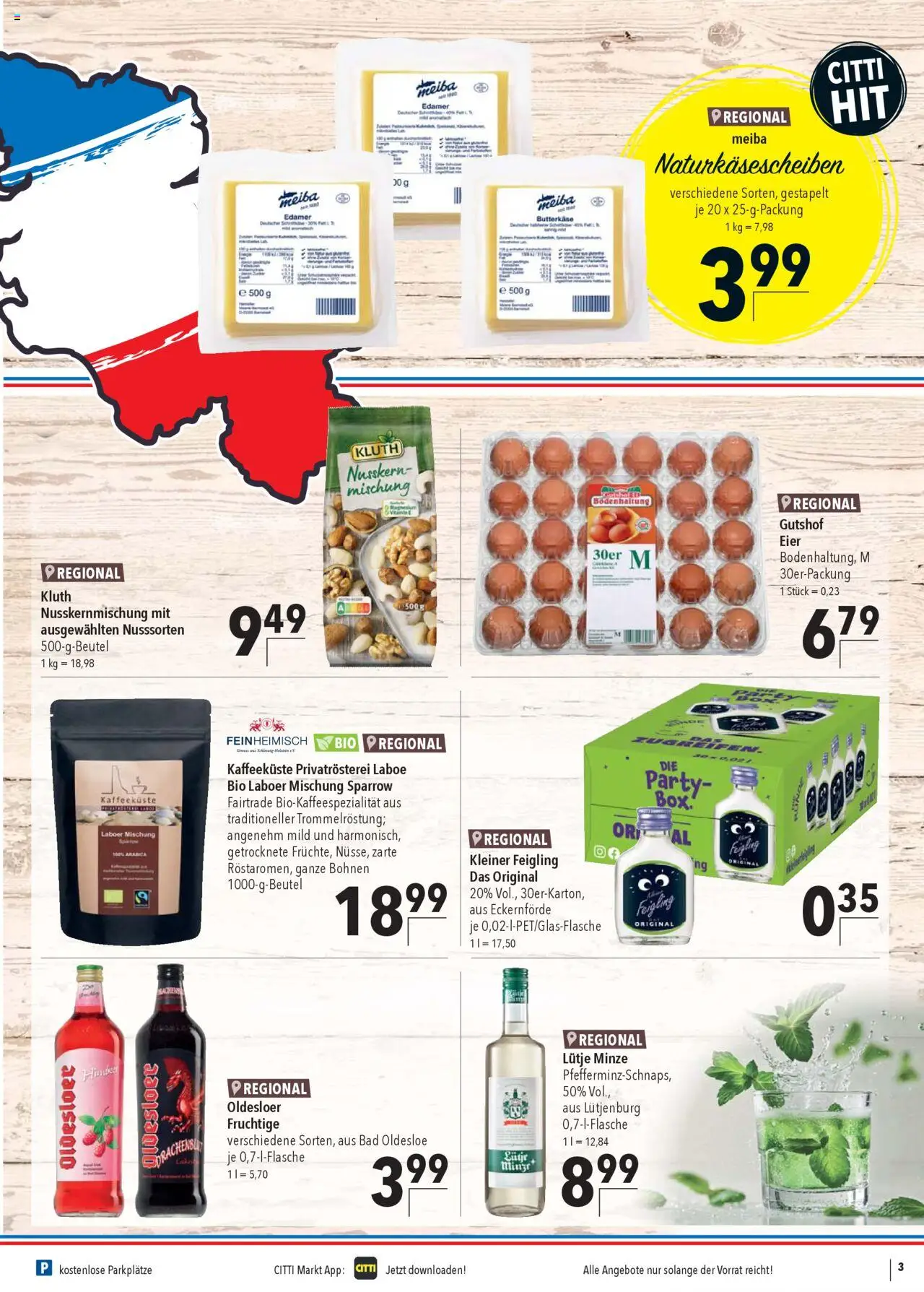 CITTI Markt - Aktuelle Angebote für Profis - gültig ab dem 30.07.2025 | Seite: 3 | Produkte: Eier, Kleiner feigling, Oldesloer, Edamer