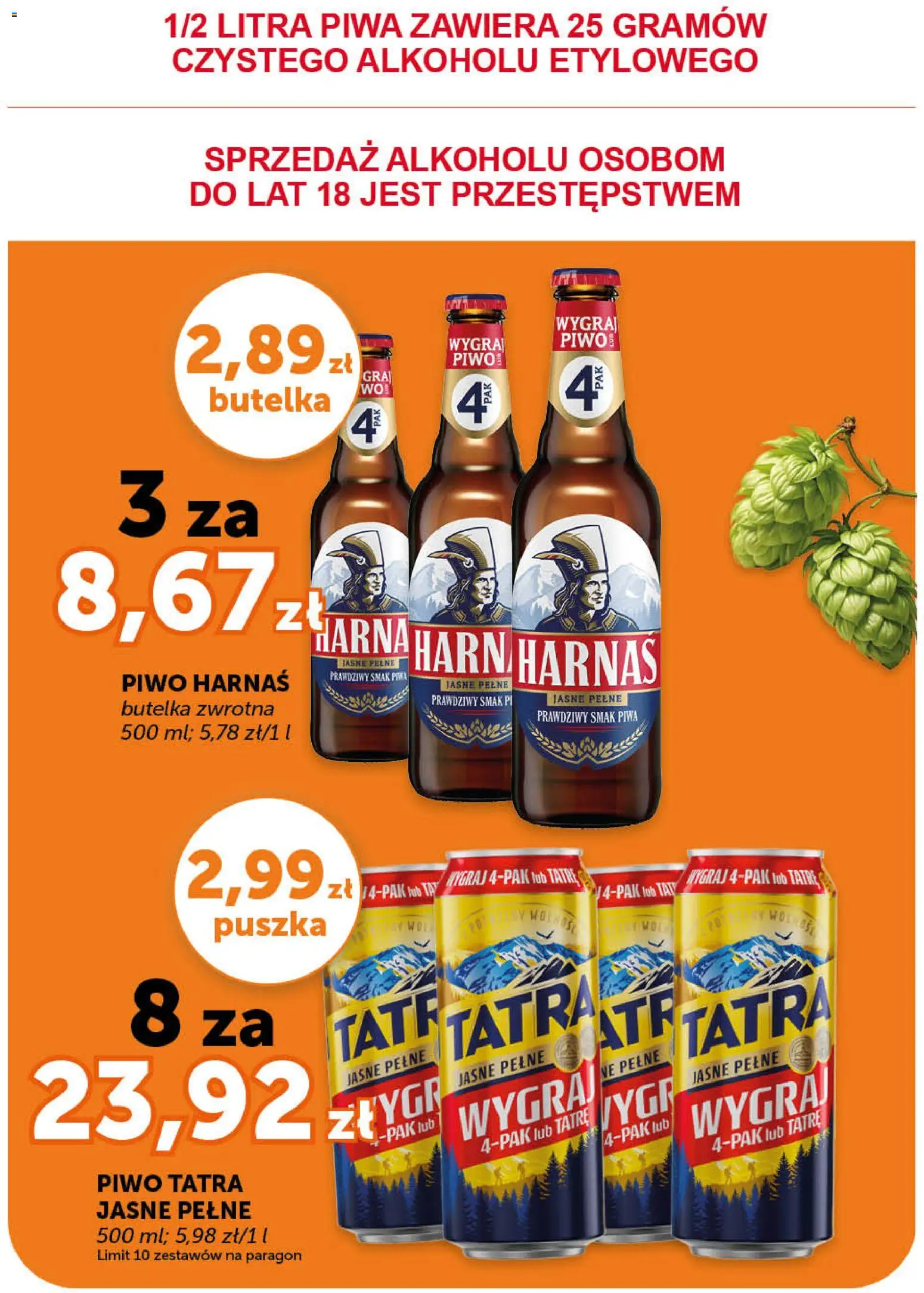 Euro Sklep gazetka - Market od 23.04.2026 | Strona: 17 | Produkty: Harnaś, Piwo