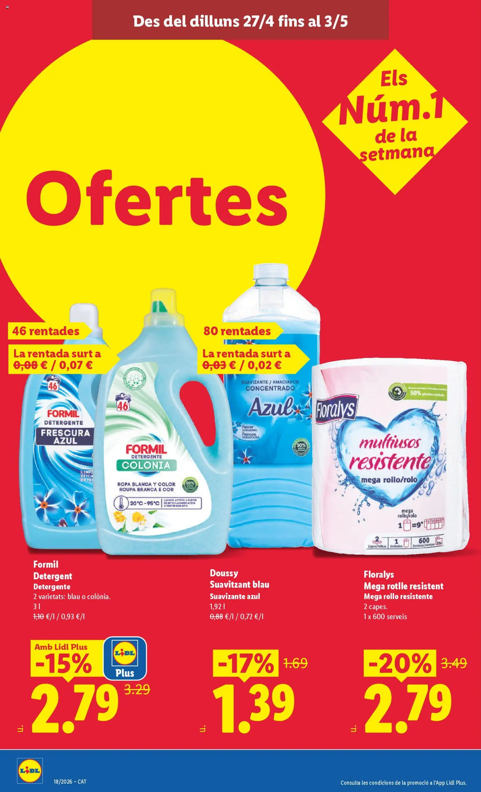 Lidl folleto │ válido desde el 27.04.2026 | Página: 14 | Productos: Colonia, Detergente, Ropa, Suavizante