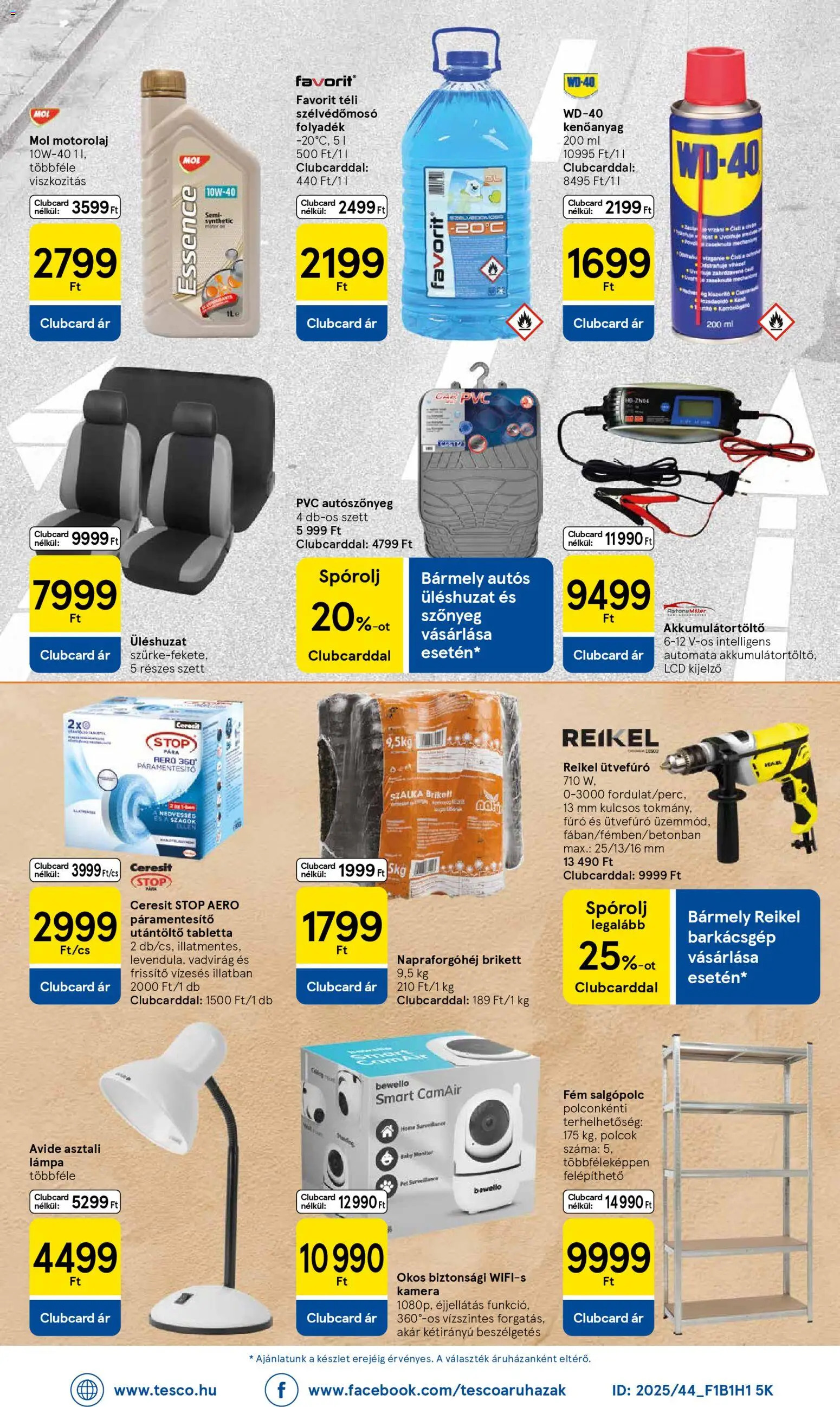 Tesco akciós ujság - amely érvényes a következő dátumtól: 27.12.2025 | Oldal: 30 | Termékek: Ütvefúró, Polcok, Lámpa, Motorolaj