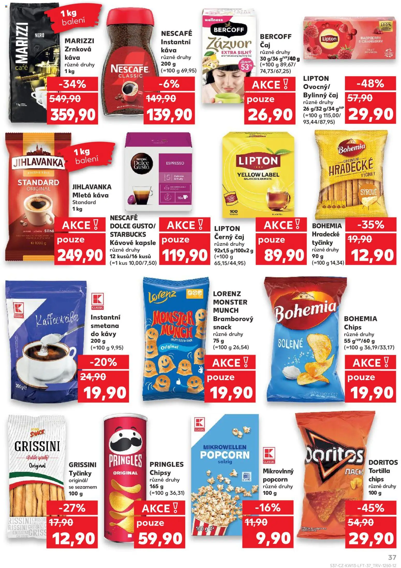 Kaufland leták - Plzeň Bory od 25.03.2026 | Strana: 37 | Produkty: Pringles, Nescafé, Tortilla, Zázvor