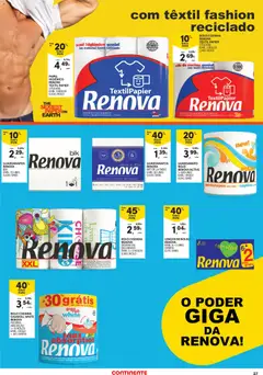 Pré-visualização GUARDANAPOS RENOVA BLK, EMB.: 75 UNID. válido de 19.02.2026 | Página: 27 | Produtos: Papel higiénico, Guardanapos