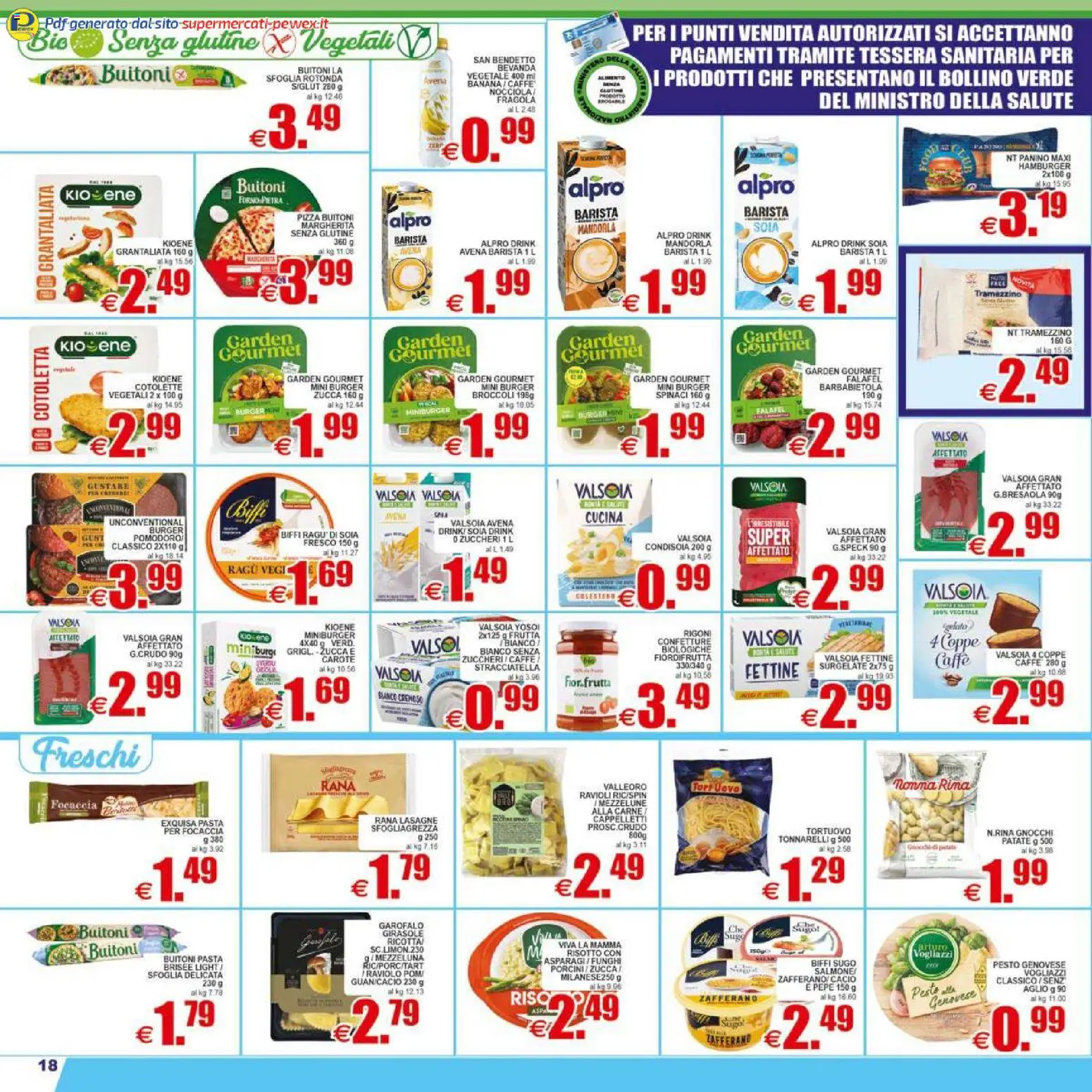 Volantino Pewex del 17.04.2026 | Pagina: 18 | Prodotti: Pizza, Barbabietola, Ragú, Gnocchi