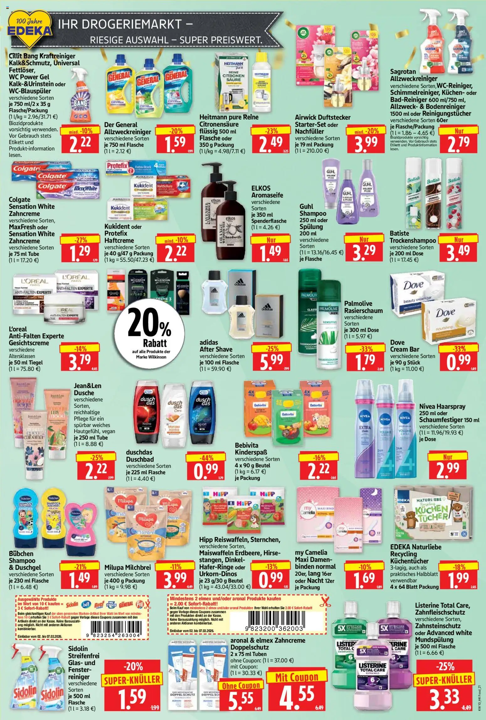 HERKULES Prospekt 	 – gültig ab 02.03.2026 | Seite: 19 | Produkte: Haarspray, Duschgel, Reinigungstücher, Kuchen
