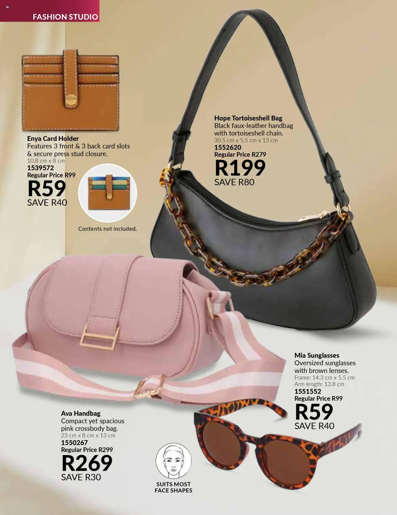 AVON Catalogue  │ valid from 01.07.2025 | Page: 132 | Products: Handbag, Bag, Sunglasses, Press