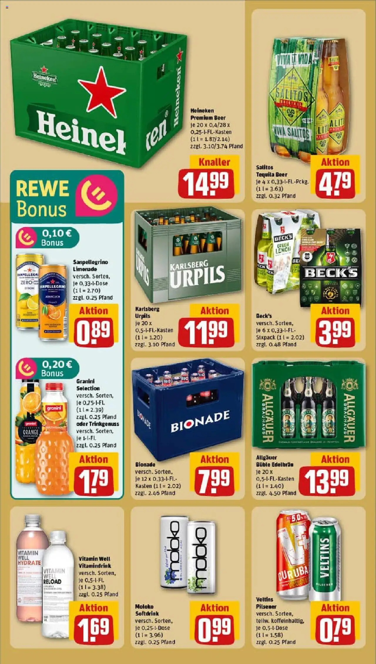 Rewe prospekt Schiffweiler / Landsweiler	 - gültig ab dem 29.06.2025 | Seite: 20 | Produkte: Bionade, Tequila, Granini, Veltins