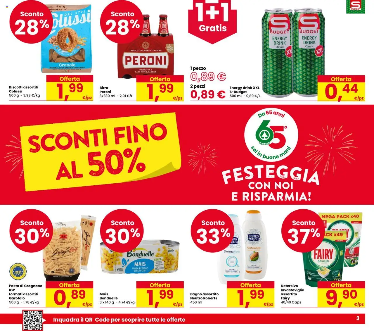 Volantino Despar del 07.08.2025 | Pagina: 3 | Prodotti: Cereali, Pasta, Mais, Bagno