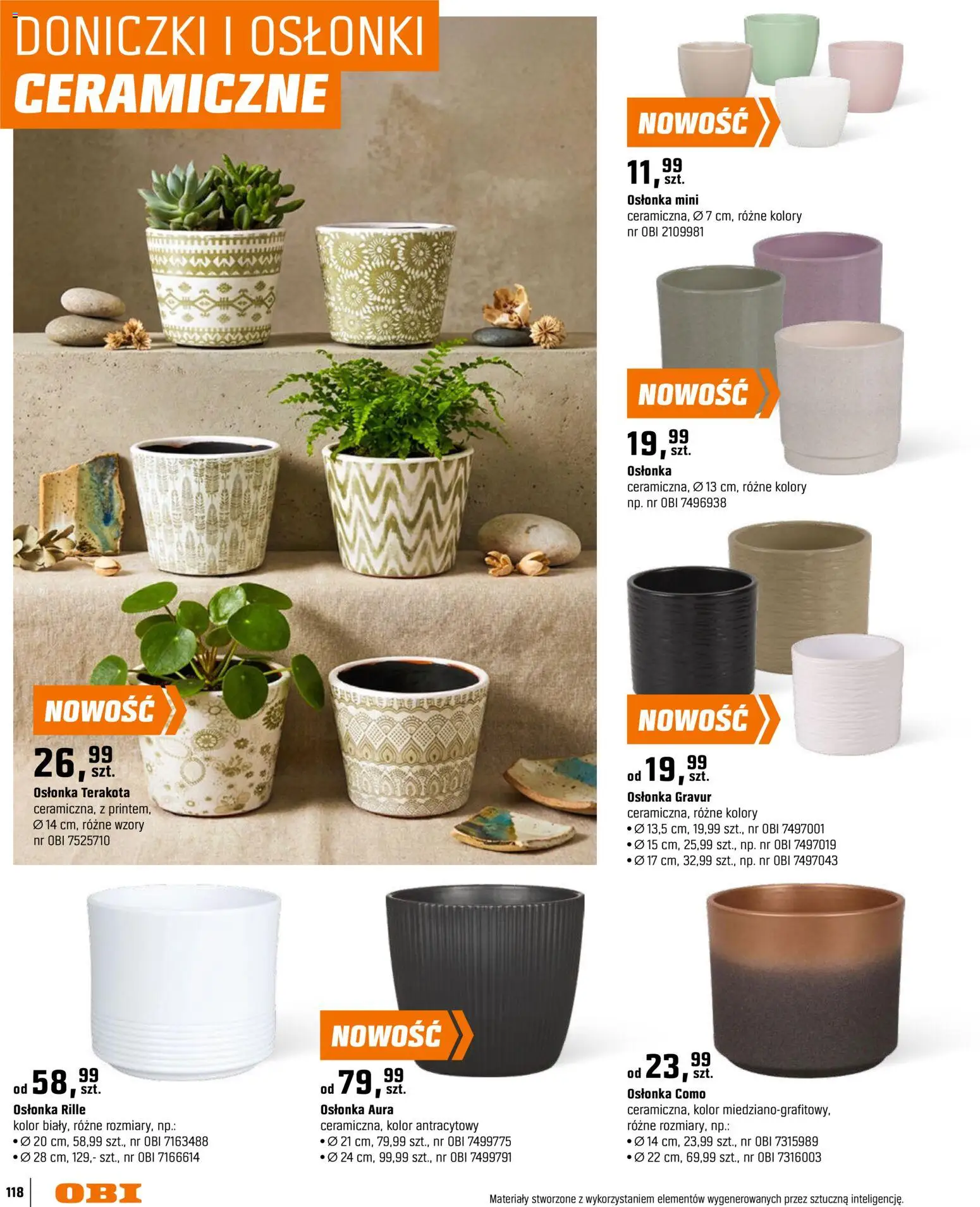 OBI gazetka - Ogród od 11.03.2026 | Strona: 118 | Produkty: Doniczki