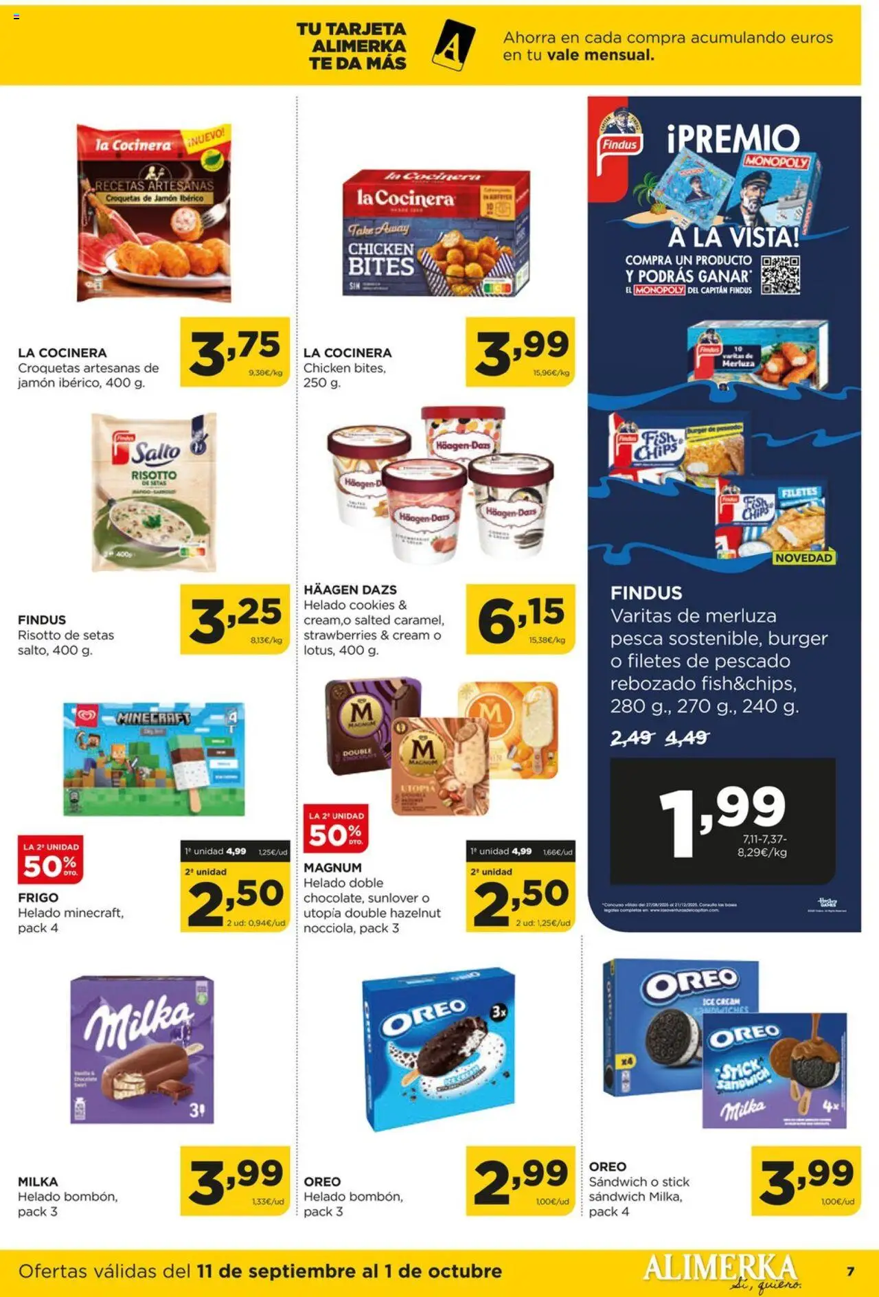 Alimerka folleto Castilla y León │ válido desde el 11.09.2025 | Página: 7 | Productos: Jamón ibérico, Jamón, Té, Croquetas