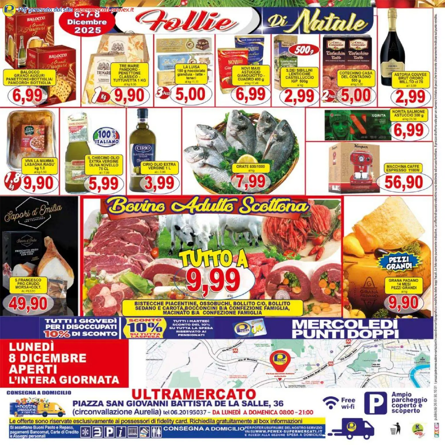 Volantino Pewex del 06.12.2025 | Pagina: 32 | Prodotti: Latte, Pandoro, Astuccio, Cotechino