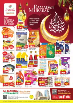 Preview of Al Madina - Weekend Deals - Central Mall, Dubai valid from 23.02.2026 | Page: 1 | Products: Saláma, Jablká, Jablka, Hovězí maso