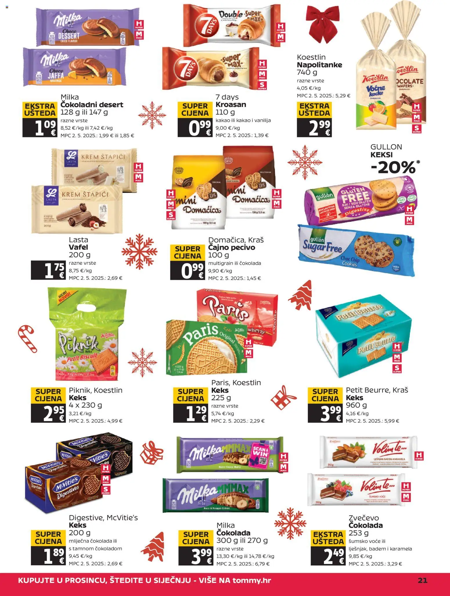 Tommy katalog | vrijedi od 18.12.2025 | Stranica: 21 | Proizvodi: Keksi, Keks, Badem, Milka