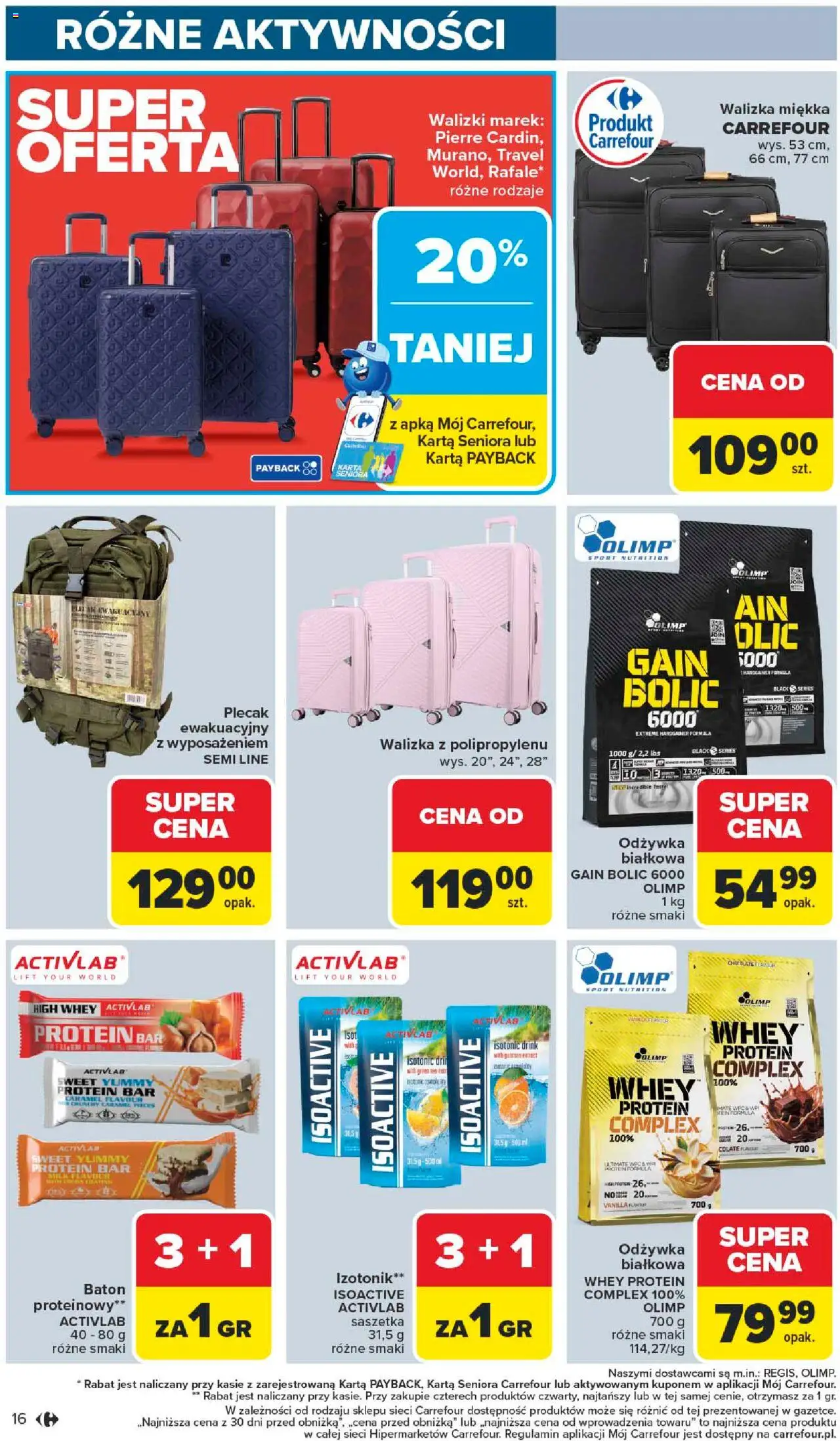 Carrefour Gazetka - Łap okazje od 09.10.2025 | Strona: 16 | Produkty: Karta, Plecak, Walizka, Baton