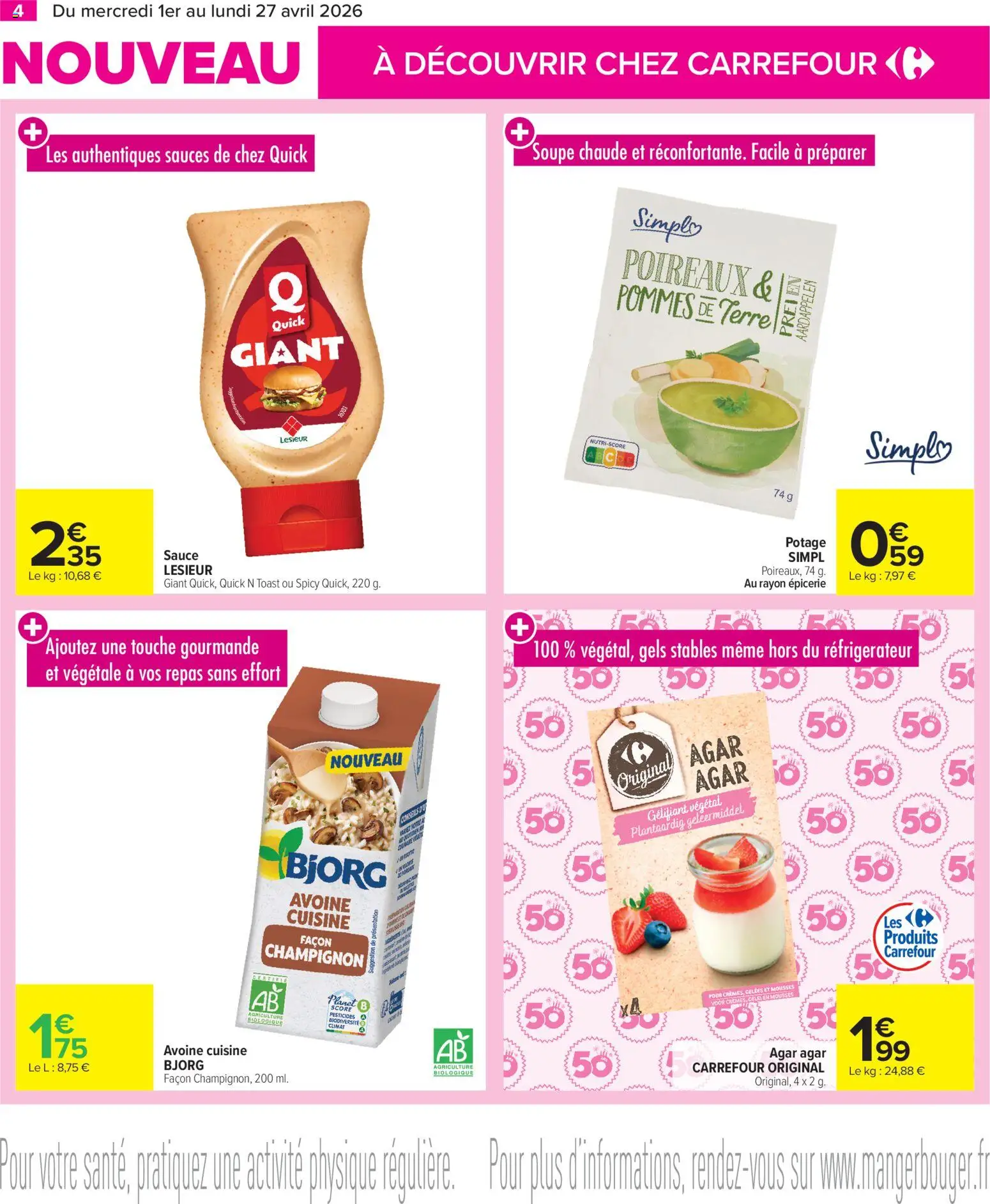 {H1} | Page: 4 | Produits: Réfrigérateur, Poireaux, Pommes, Pommes de terre