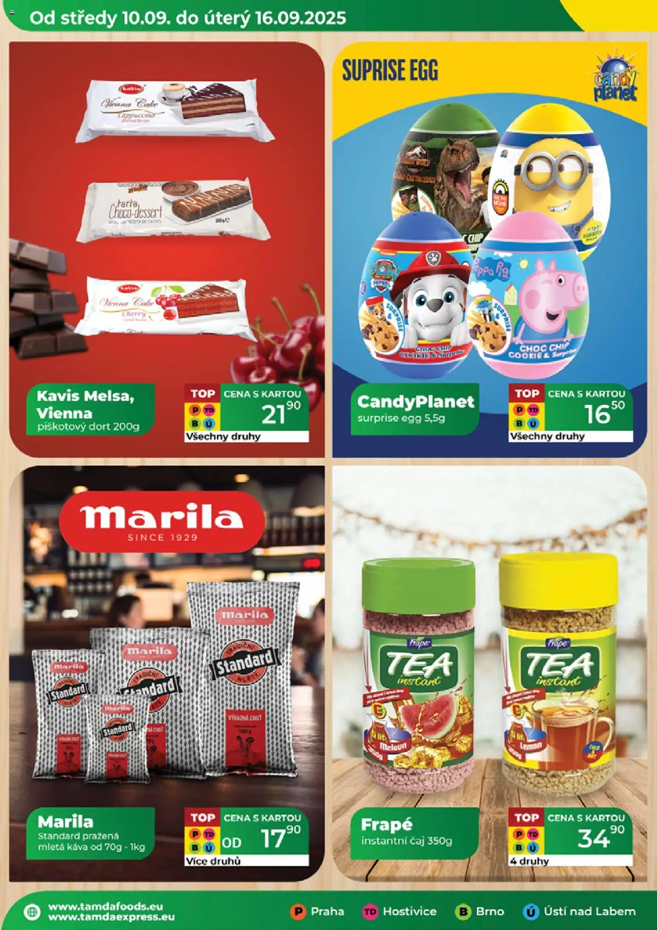 Tamda Foods leták od 10.09.2025 | Strana: 10 | Produkty: Meloun, Káva, Čaj, Mletá káva