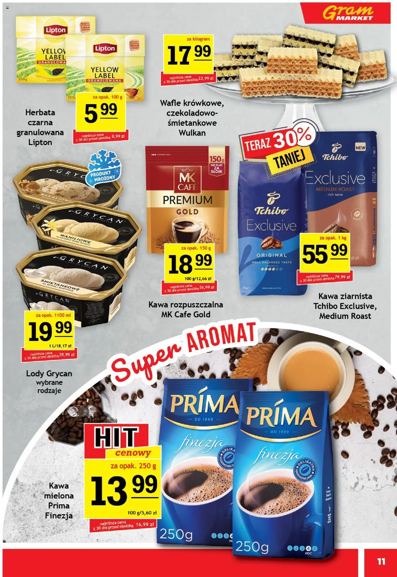 Gram Market Gazetka od 15.10.2025 | Strona: 11 | Produkty: Wafle, Tchibo, Gry, Herbata