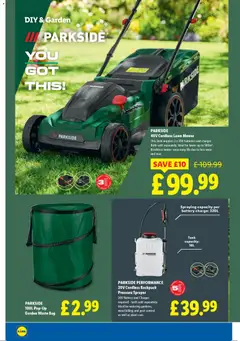 Preview of Lidl - A true taste of Italy valid from 16.04.2026 | Page: 18 | Products: Battery, Backpack, Bag, Mower