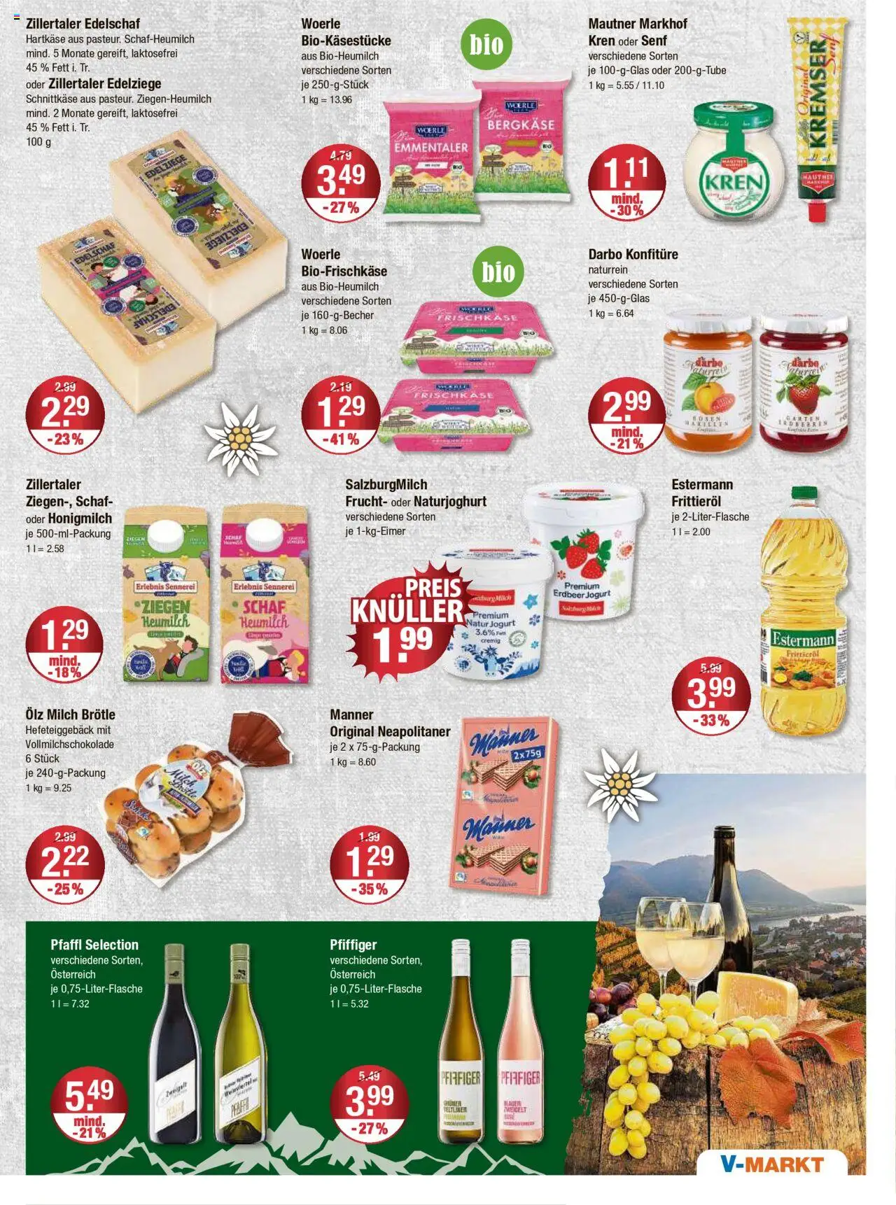 V-Markt - Oberbayern – gültig ab 18.09.2025 | Seite: 15 | Produkte: Milch, Frischkase