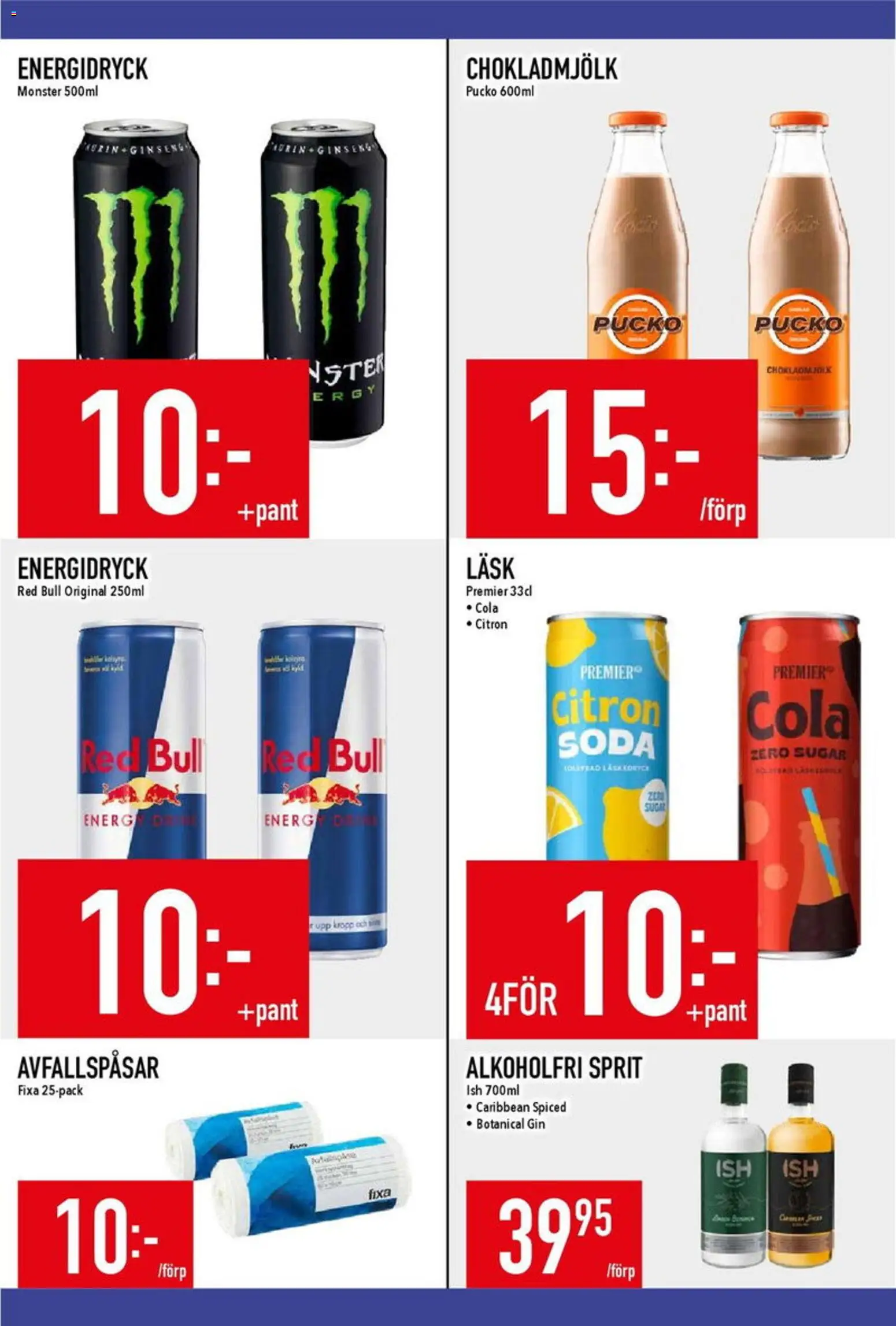 Matdax reklamblad aktuell från 23.02.2026 | Sida: 18 | Produkter: Red bull, Avfallspåsar, Energidryck, Citron