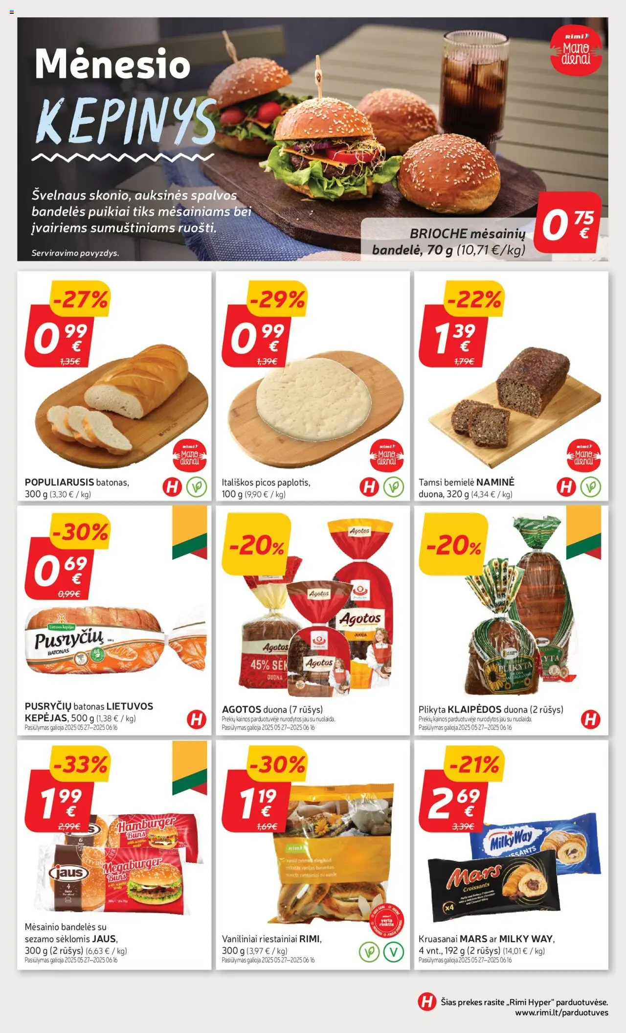 Rimi leidinys│galioja nuo 03.06.2025 | Puslapis: 16 | Prekių: Batonas, Bandelės, Duona