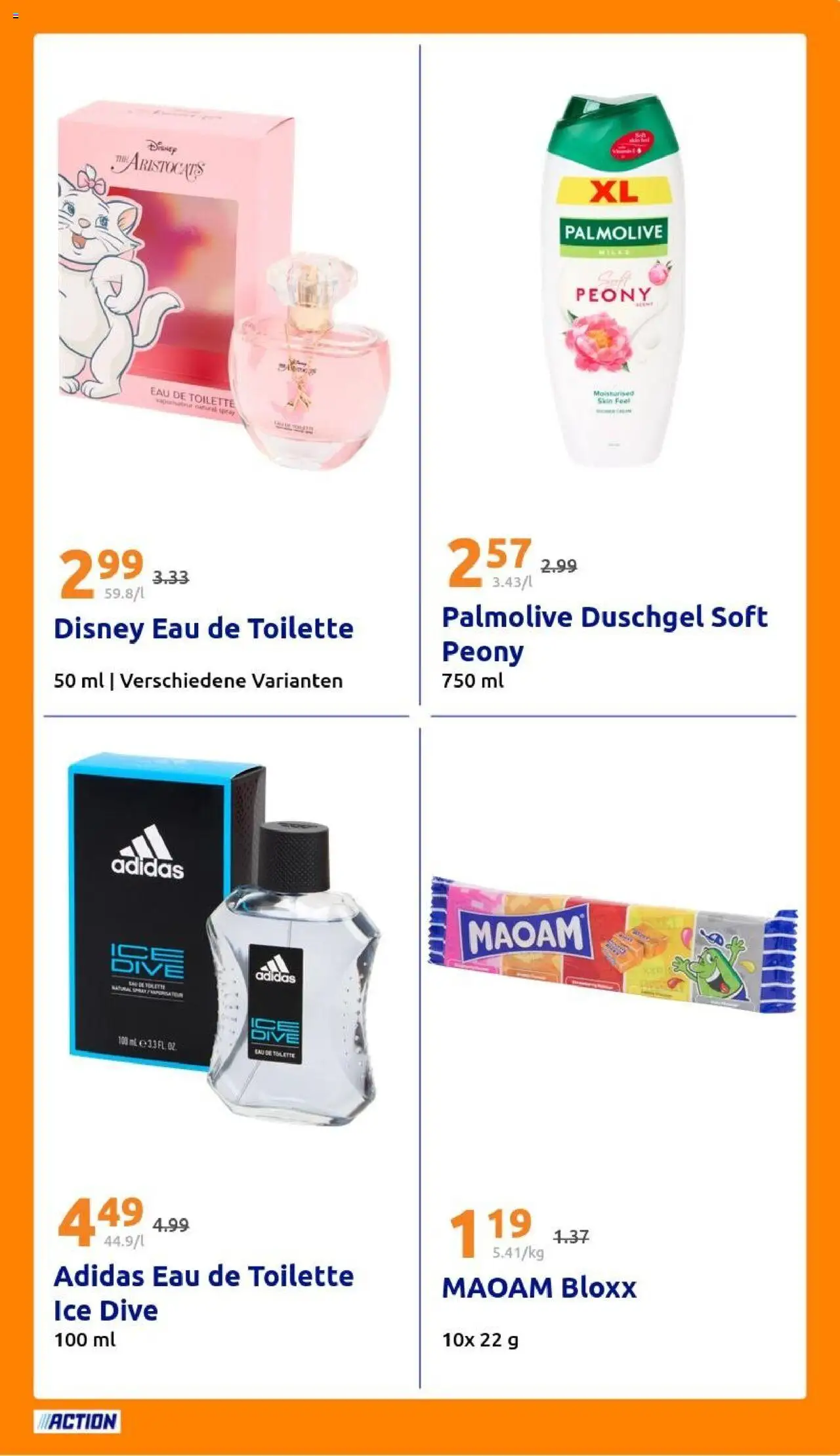 Action Flugblatt gültig ab 08.10.2025 | Seite: 21 | Produkte: Toilette, Eau de Toilette, Duschgel