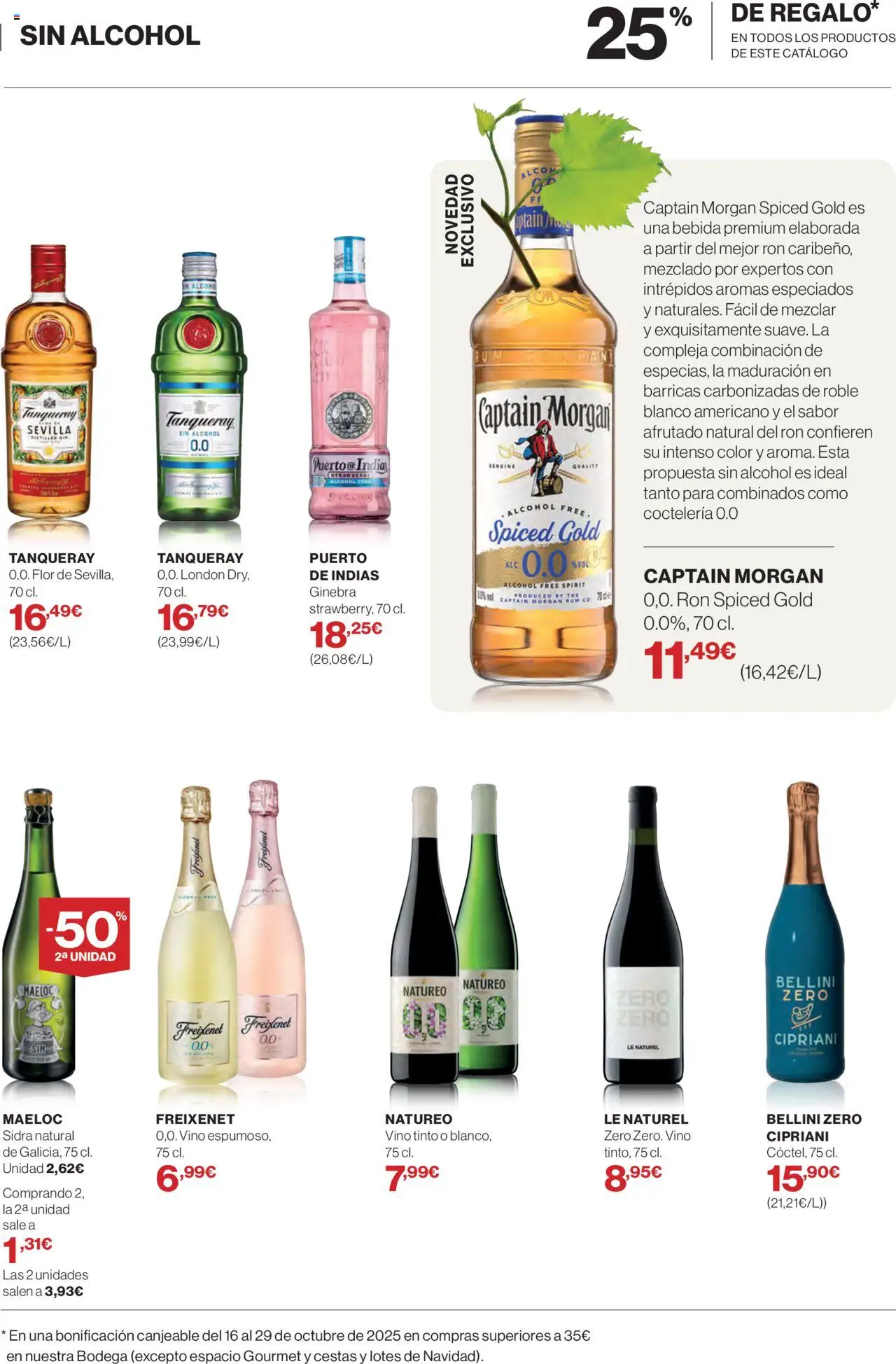 El Corte Inglés ofertas │ válido desde el 02.10.2025 | Página: 35 | Productos: Ron, Vino, Ginebra