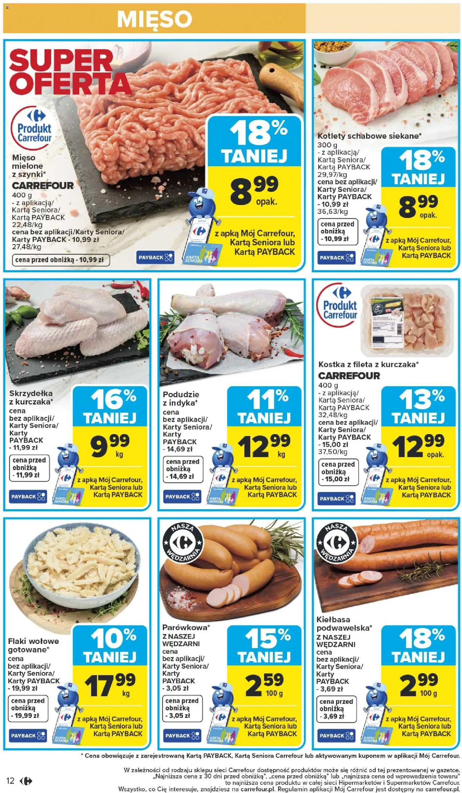 Carrefour Gazetka od 05.01.2026 | Strona: 14 | Produkty: Kiełbasa, Karta, Flaki, Flaki wołowe