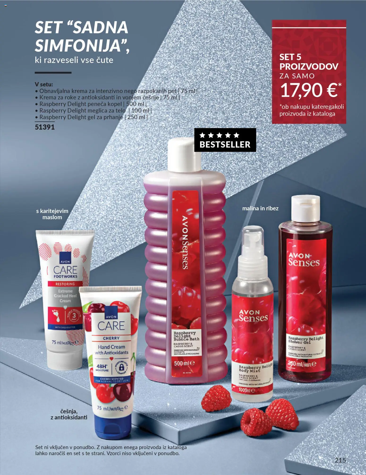 Novi Avon katalog ponudbe – veljaven od 01.10.2025 | Stran: 215 | Izdelki: Peneča kopel, Ribez, Krema, Krema za roke