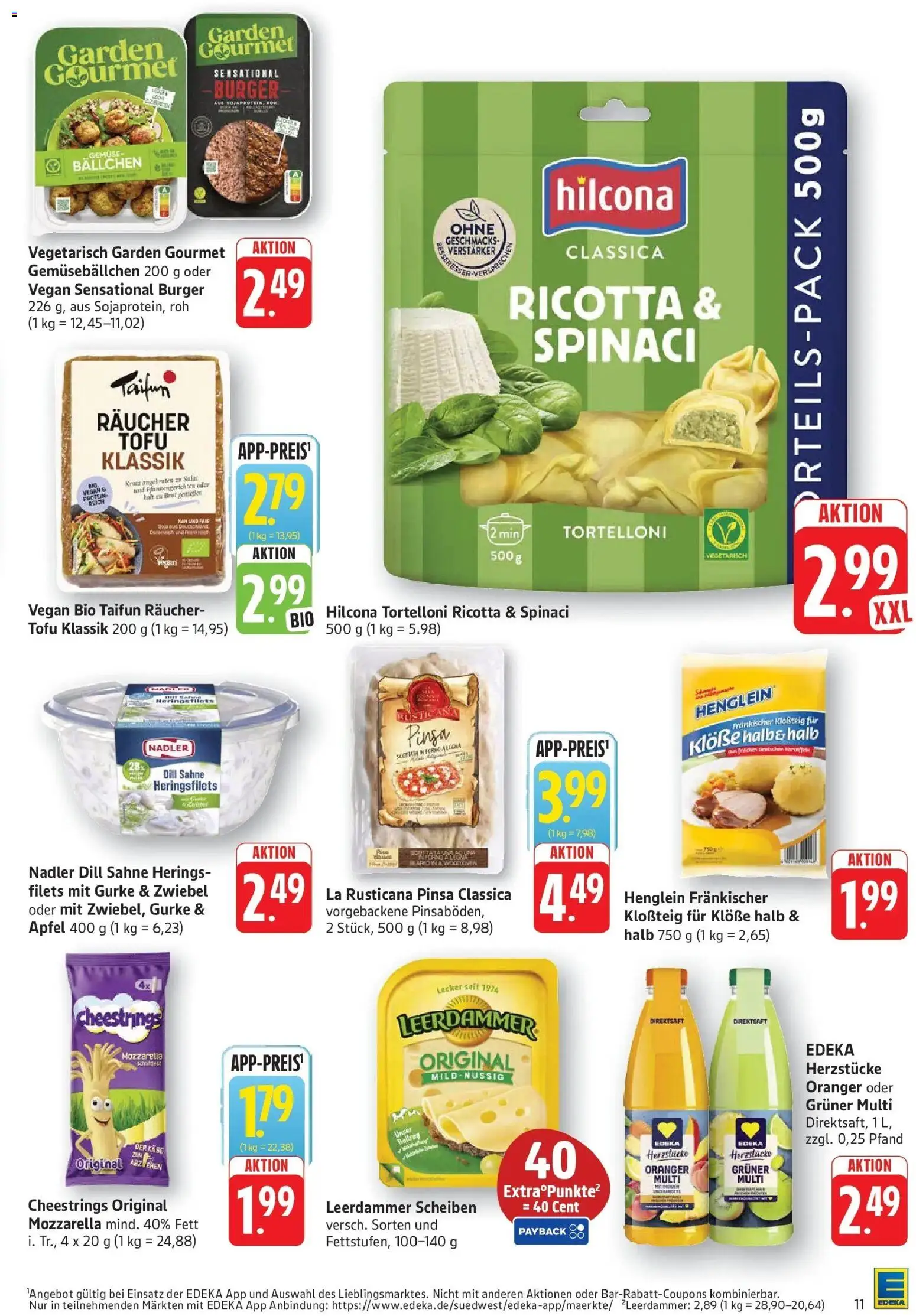 Edeka prospekt Walldorf	 – gültig ab 02.03.2026 | Seite: 11 | Produkte: Mozzarella, Verstärker, Brot, Sahne