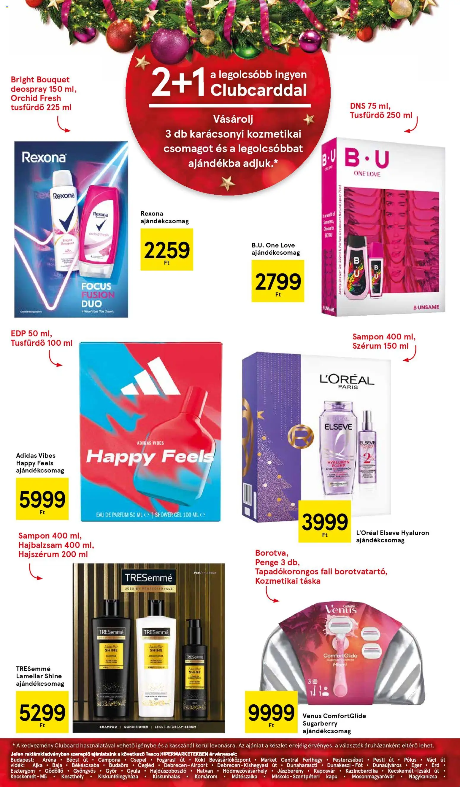 Tesco akciós ujság - amely érvényes a következő dátumtól: 06.11.2025 | Oldal: 14 | Termékek: Táska, Kozmetikai táska, Kapu, Sampon
