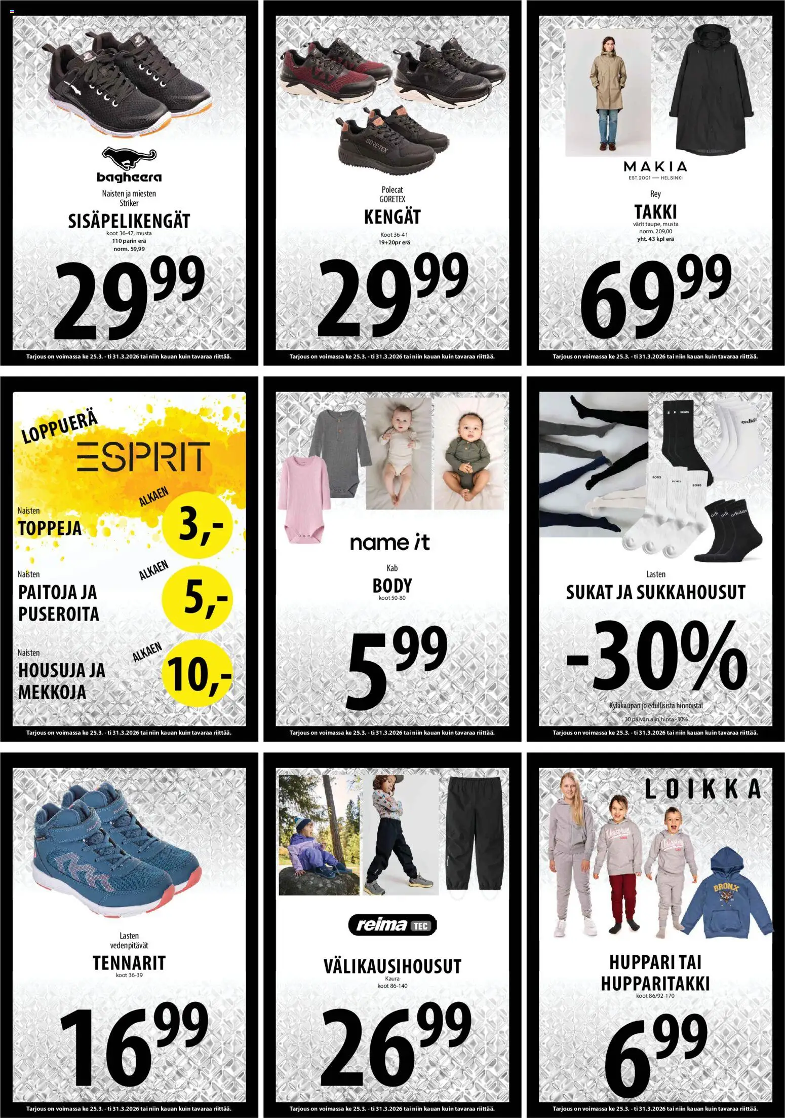 Tuuri tarjoukset – voimassa 25.03.2026 alkaen | Sivu: 16 | Tuotteet: Kaura, Huppari, Takki, Sukat