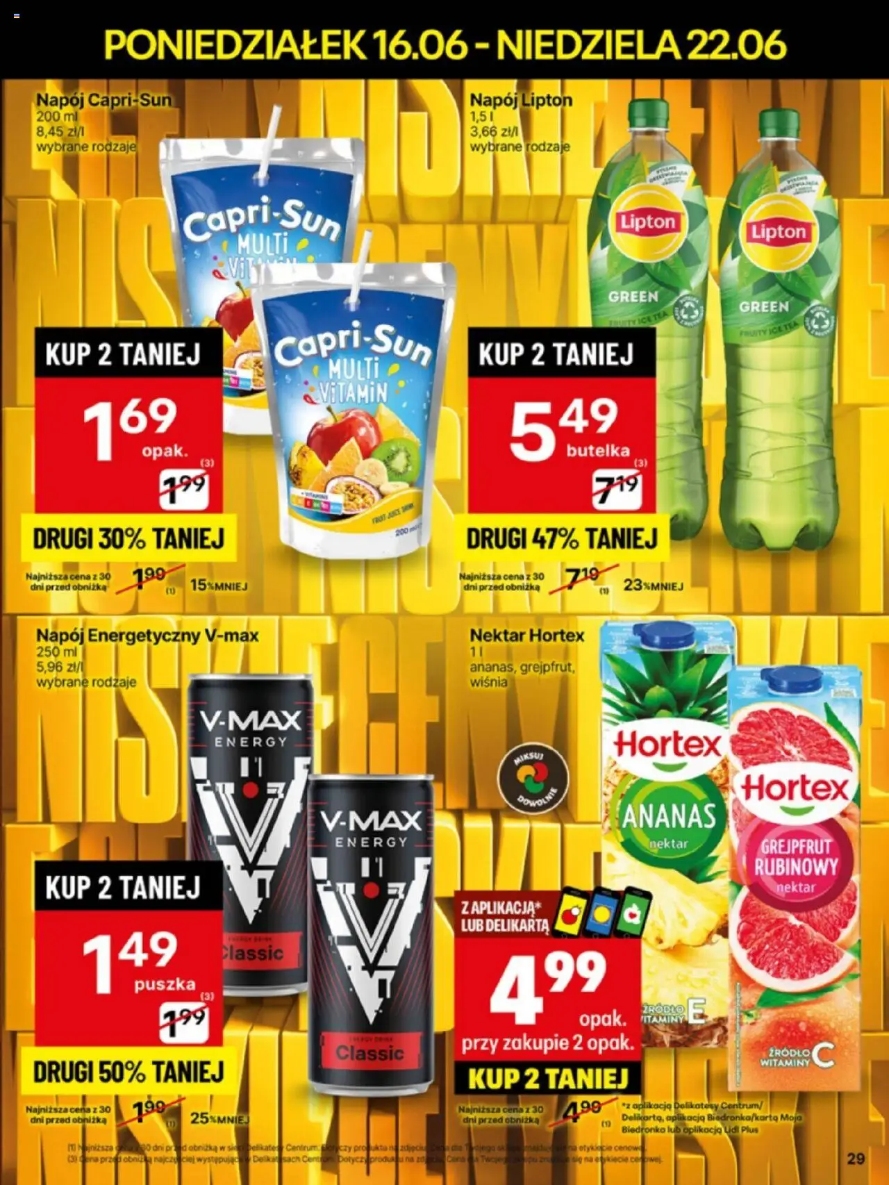 Delikatesy Centrum Gazetka od 16.06.2025 | Strona: 29 | Produkty: Ice Tea, Delikatesy, Ananas, Grejpfrut