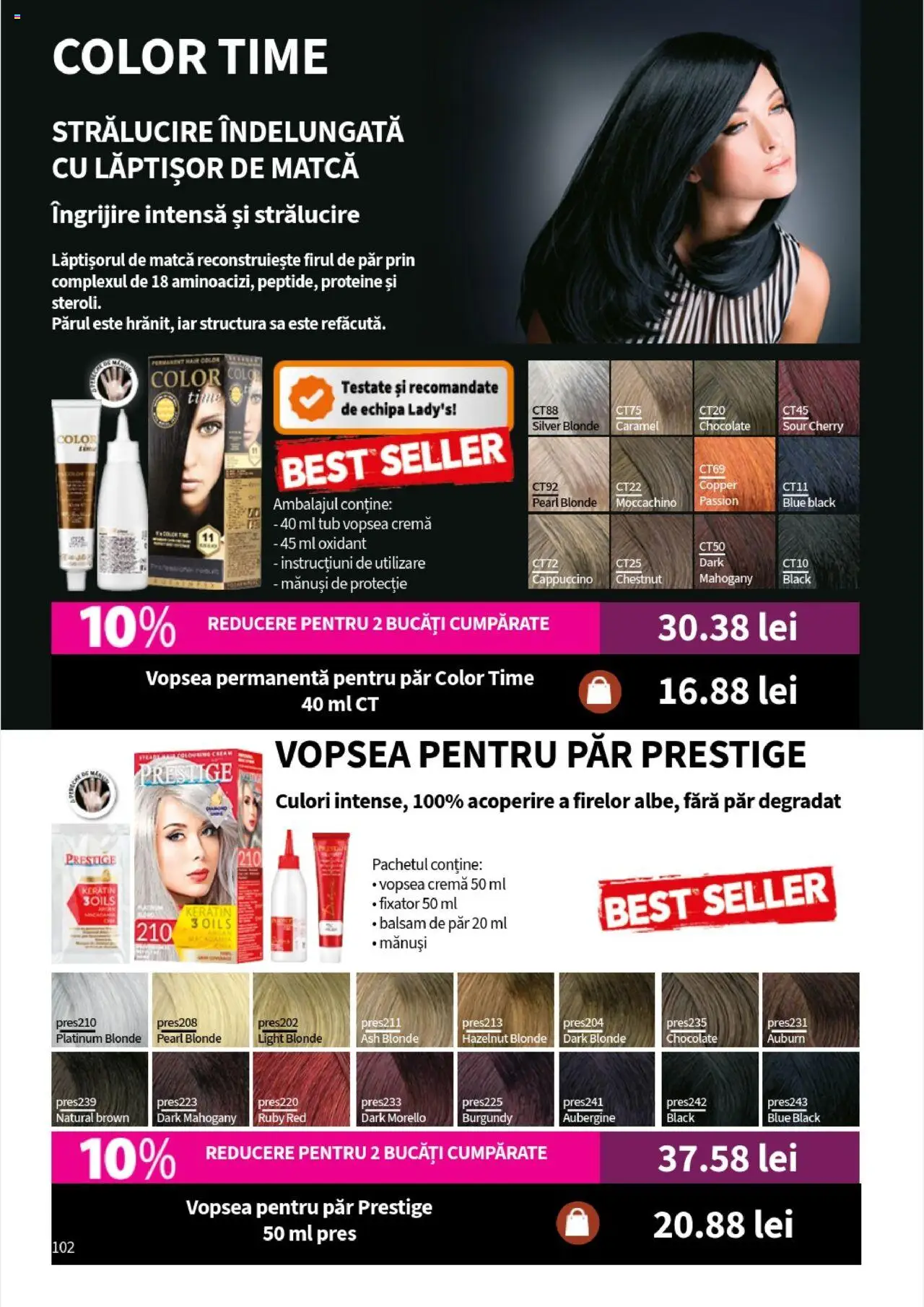 Catalog Lady’s – valabil de la 01.08.2025 | Pagină: 102 | Produse: Mănuși, Vopsea, Balsam, Balsam de păr